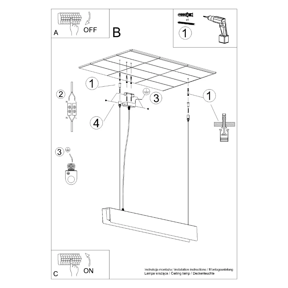 Lampa wisząca SPARK biała - obrazek 15