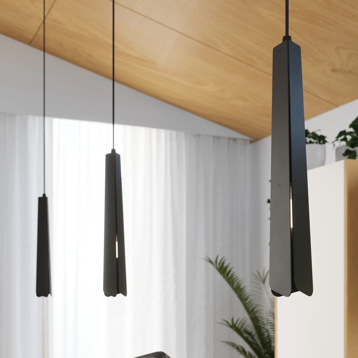 Lampa wisząca PRYSM 3L czarna - obrazek 5