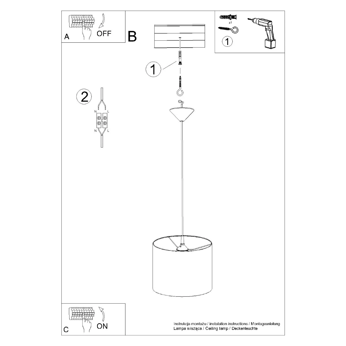 Lampa wisząca NOVA 30 biała - obrazek 13