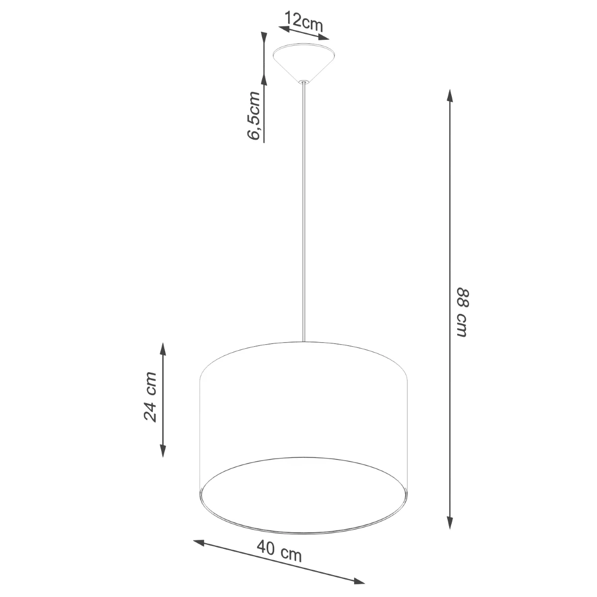 Lampa wisząca NOVA 40 czarna - obrazek 11