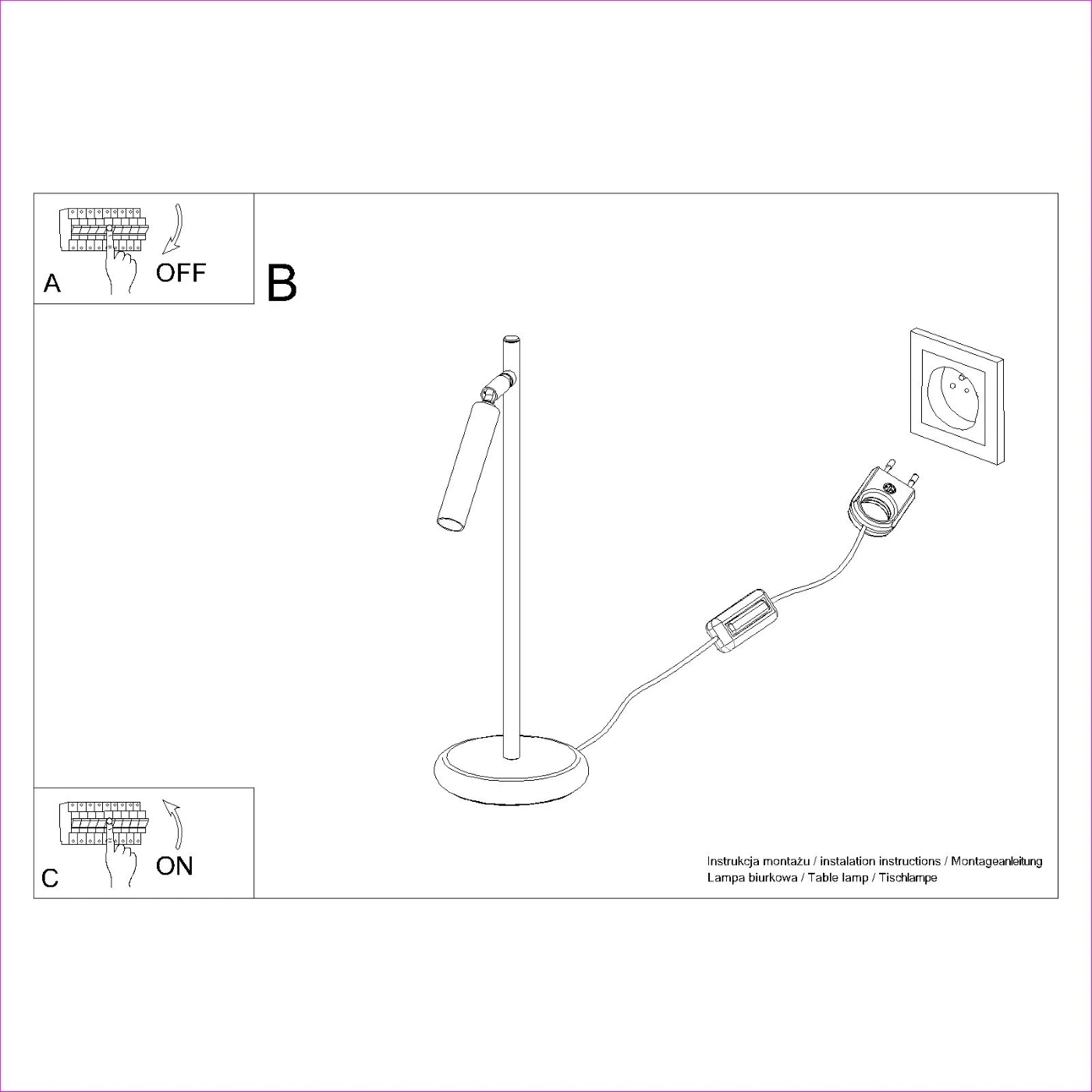 Lampa biurkowa PASTELO czarna - obrazek 12