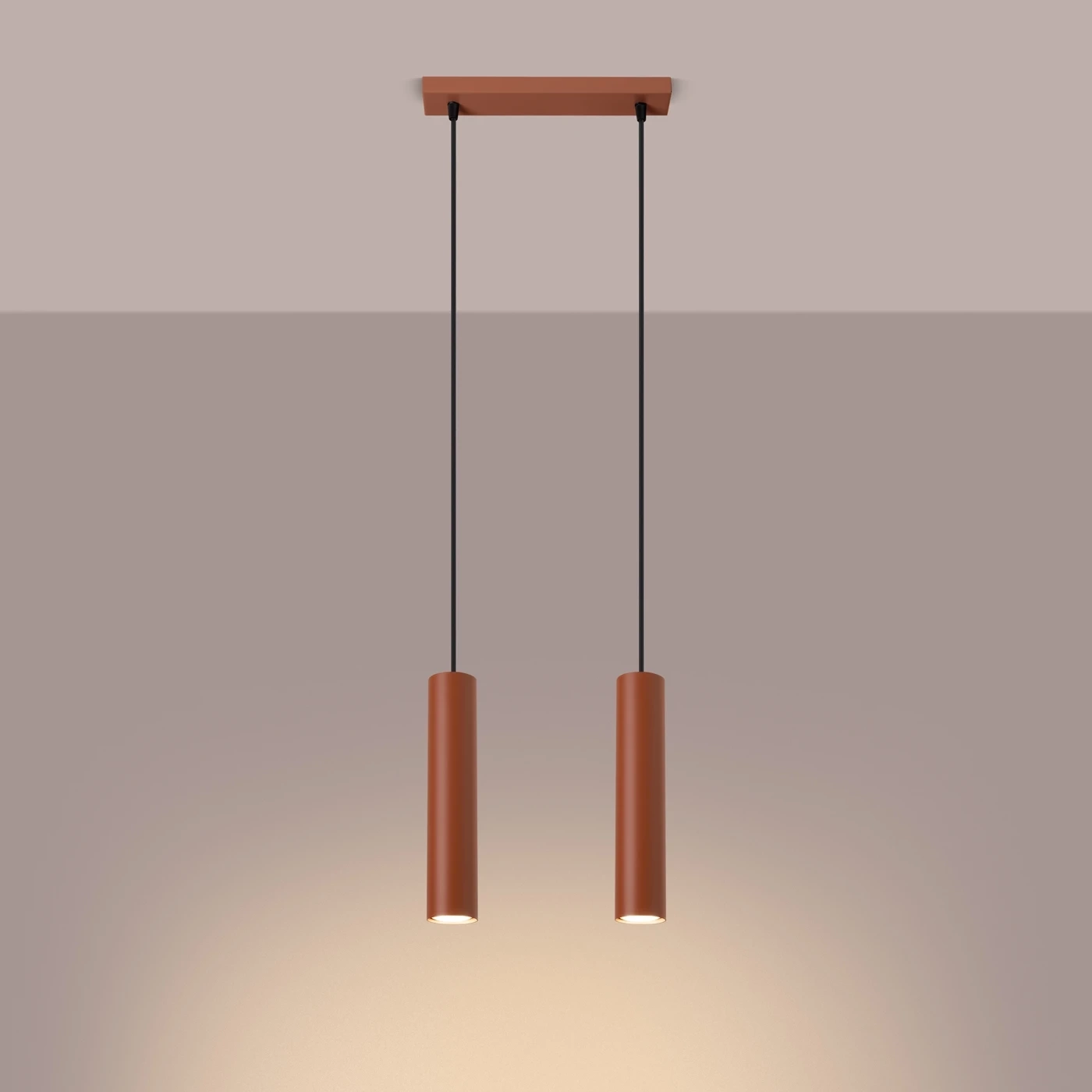 Lampa wisząca LAGOS 2 ochra czerwona - obrazek 7