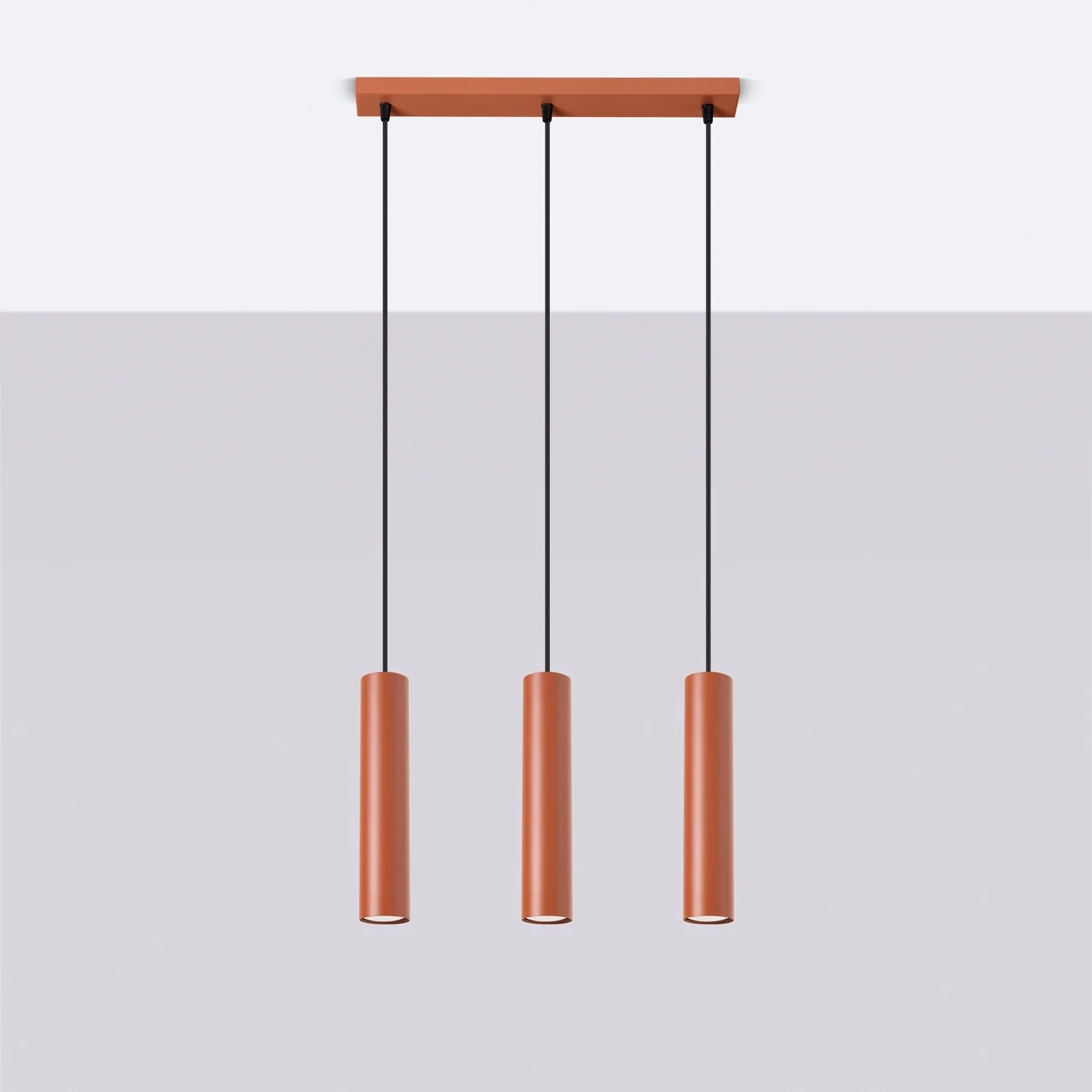 Lampa wisząca LAGOS 3L ochra czerwona - obrazek 6