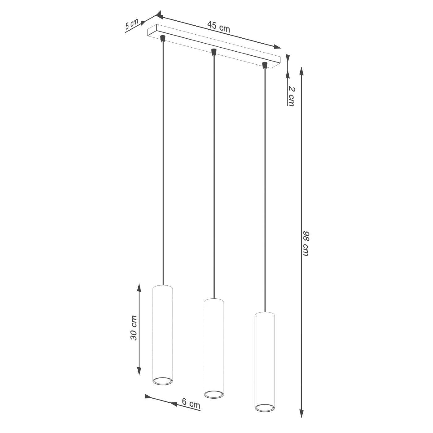Lampa wisząca LAGOS 3L ochra czerwona - obrazek 11