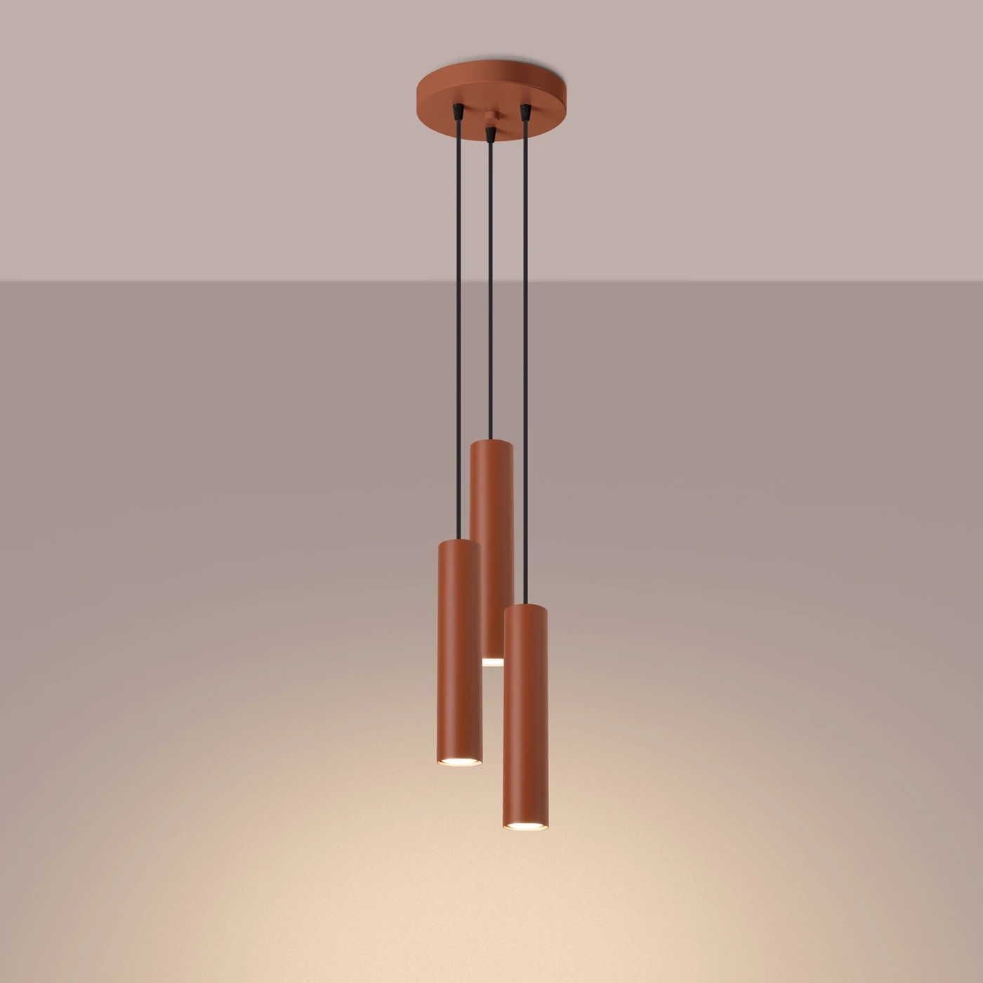 Lampa wisząca LAGOS 3P ochra czerwona - obrazek 7
