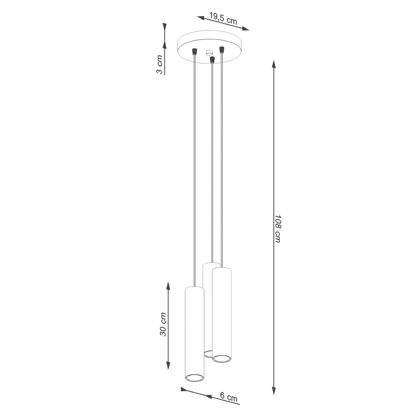 Lampa wisząca LAGOS 3P ochra czerwona - obrazek 11