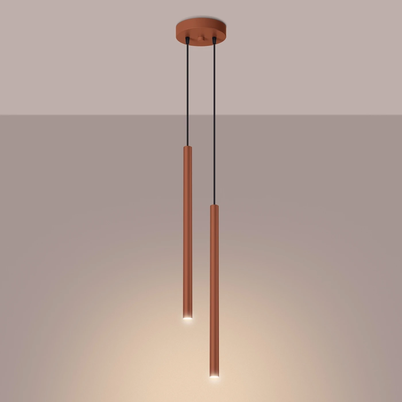 Lampa wisząca PASTELO 2 ochra czerwona - obrazek 7