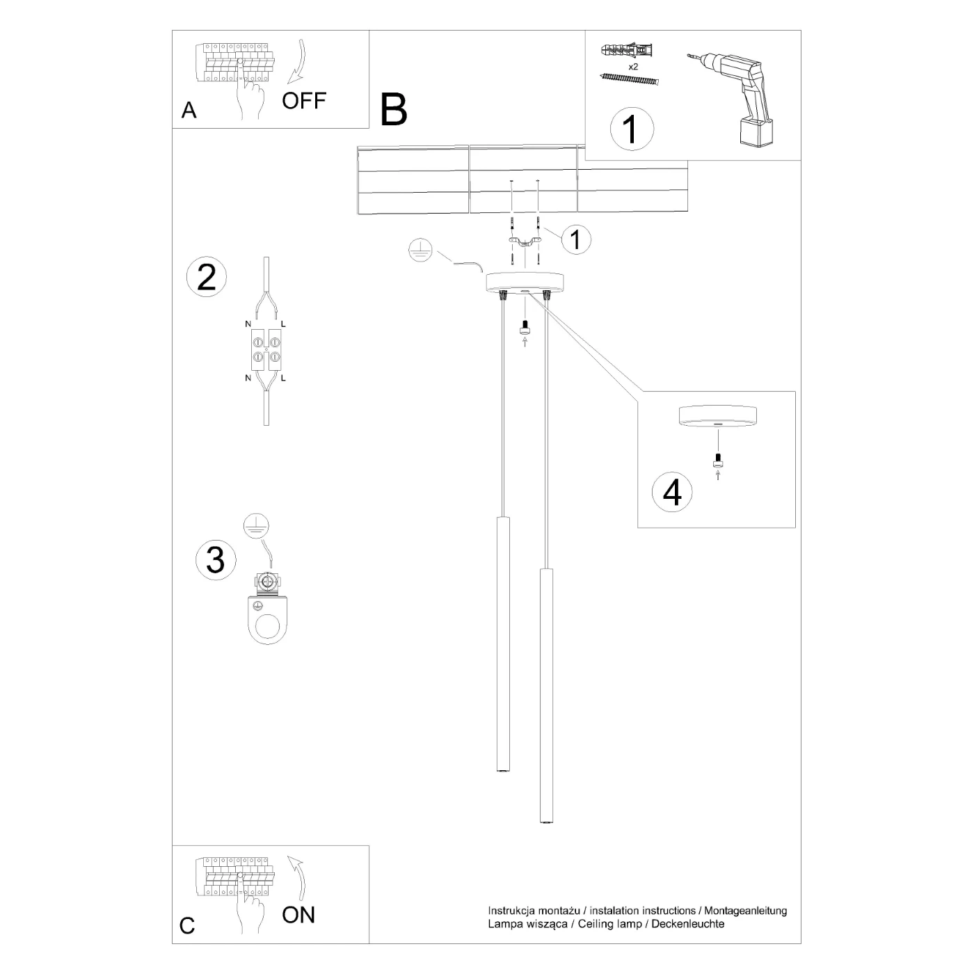 Lampa wisząca PASTELO 2 ochra czerwona - obrazek 10