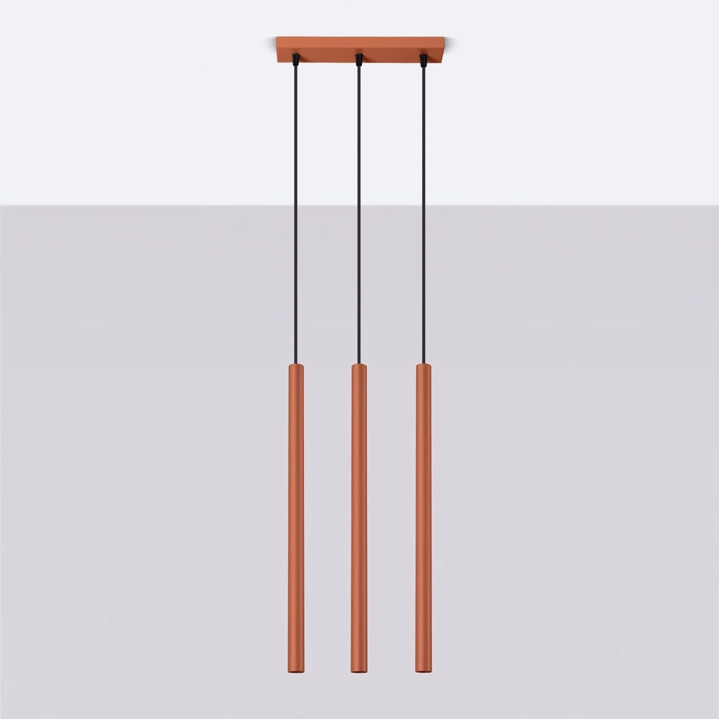 Lampa wisząca PASTELO 3 ochra czerwona - obrazek 6