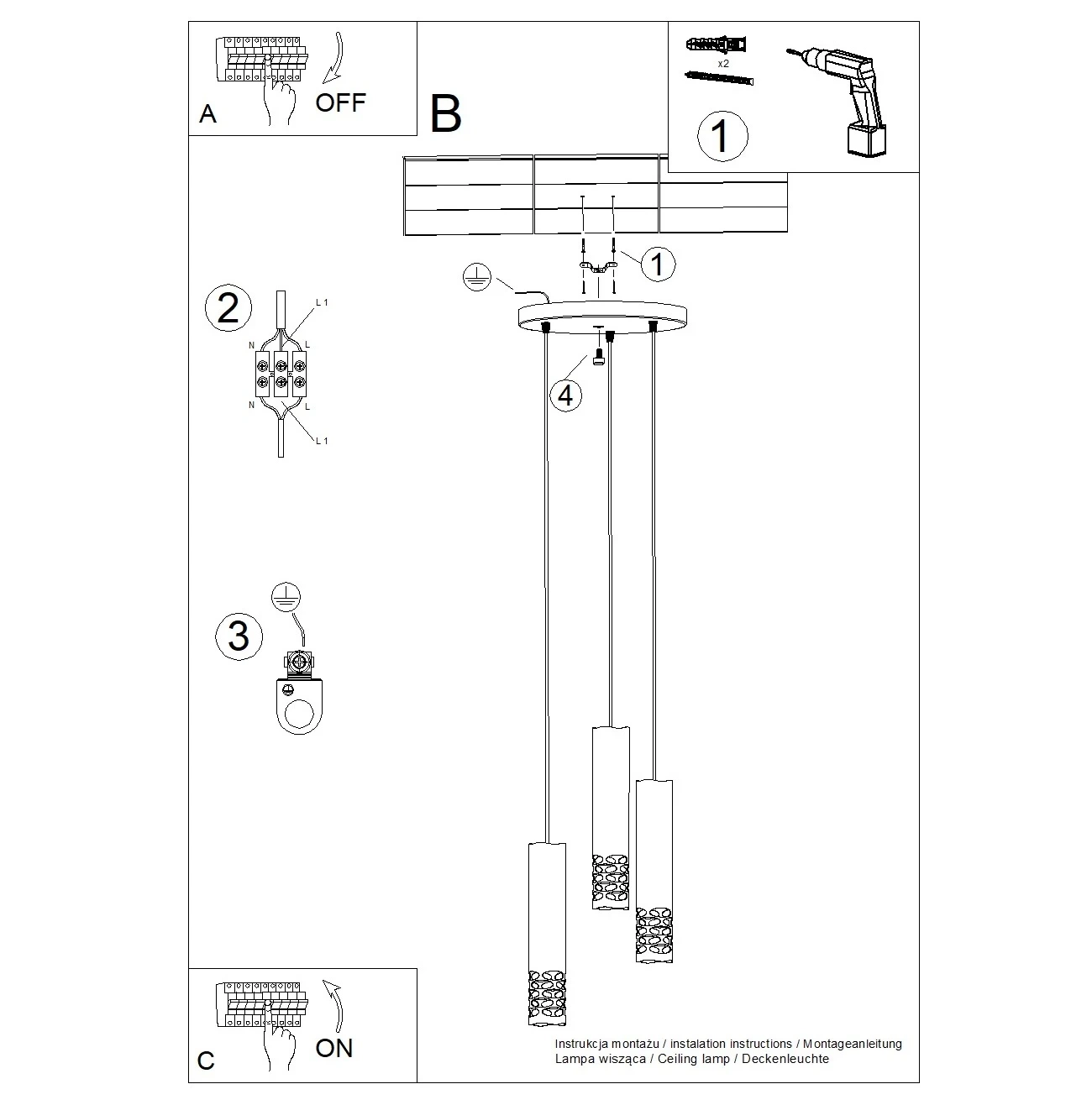Lampa wisząca LIRO 3P biały - obrazek 15