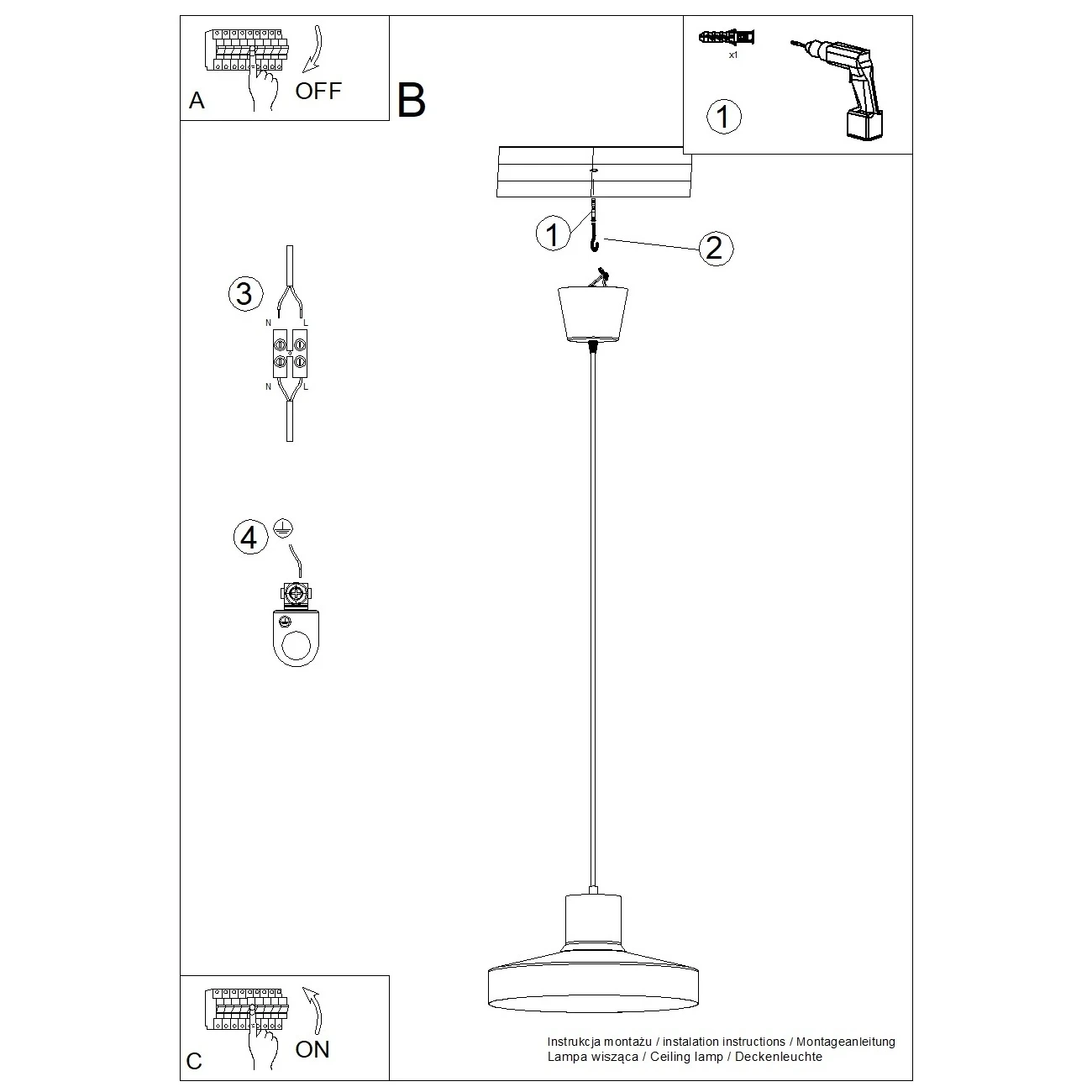 Lampa wisząca BILO czarna - obrazek 15