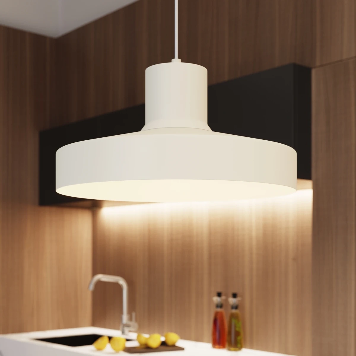 Lampa wisząca BILO beżowa - obrazek 5