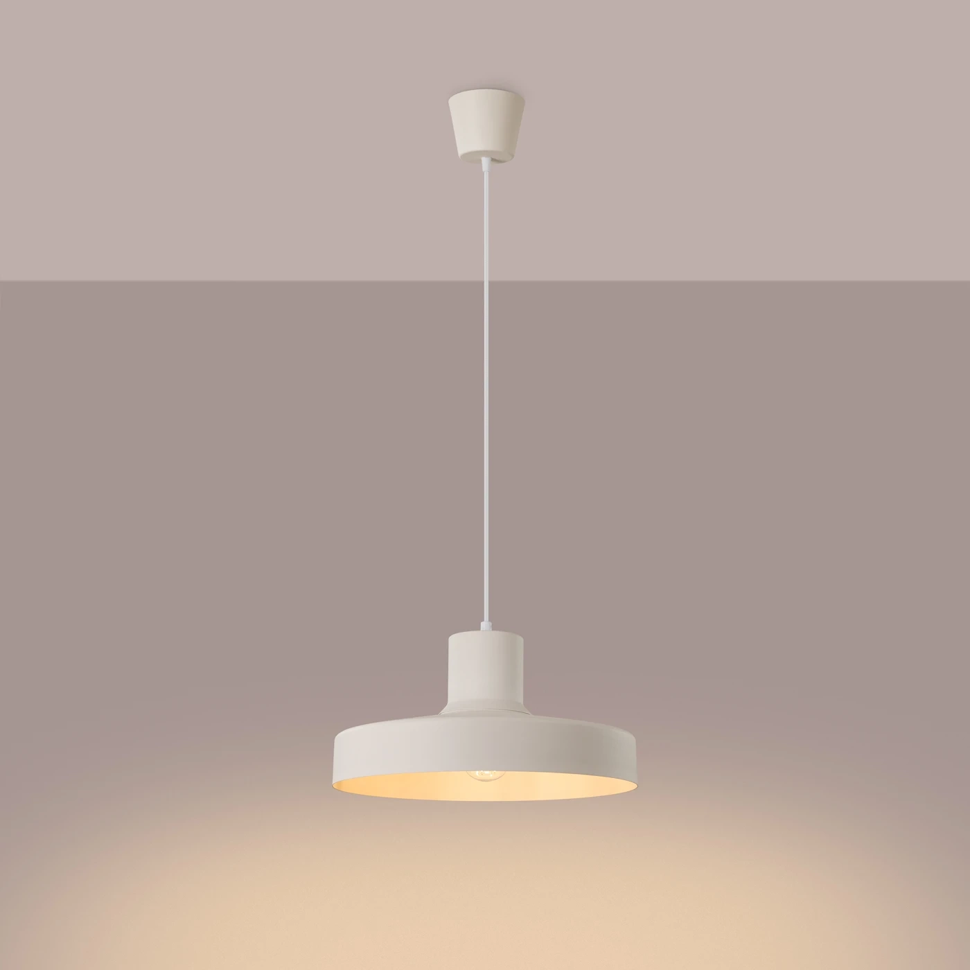 Lampa wisząca BILO beżowa - obrazek 7