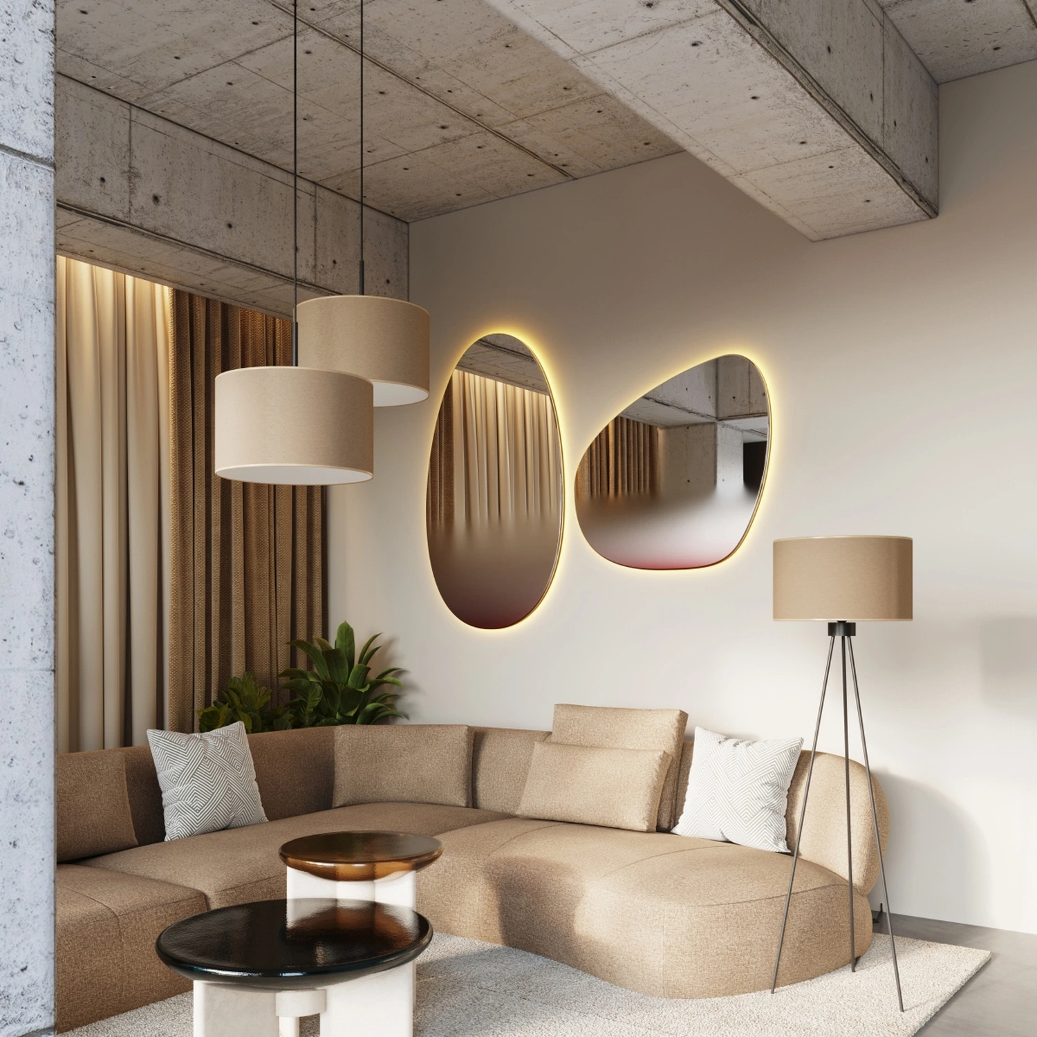 Lampa podłogowa NEVIA taupe - obrazek 4