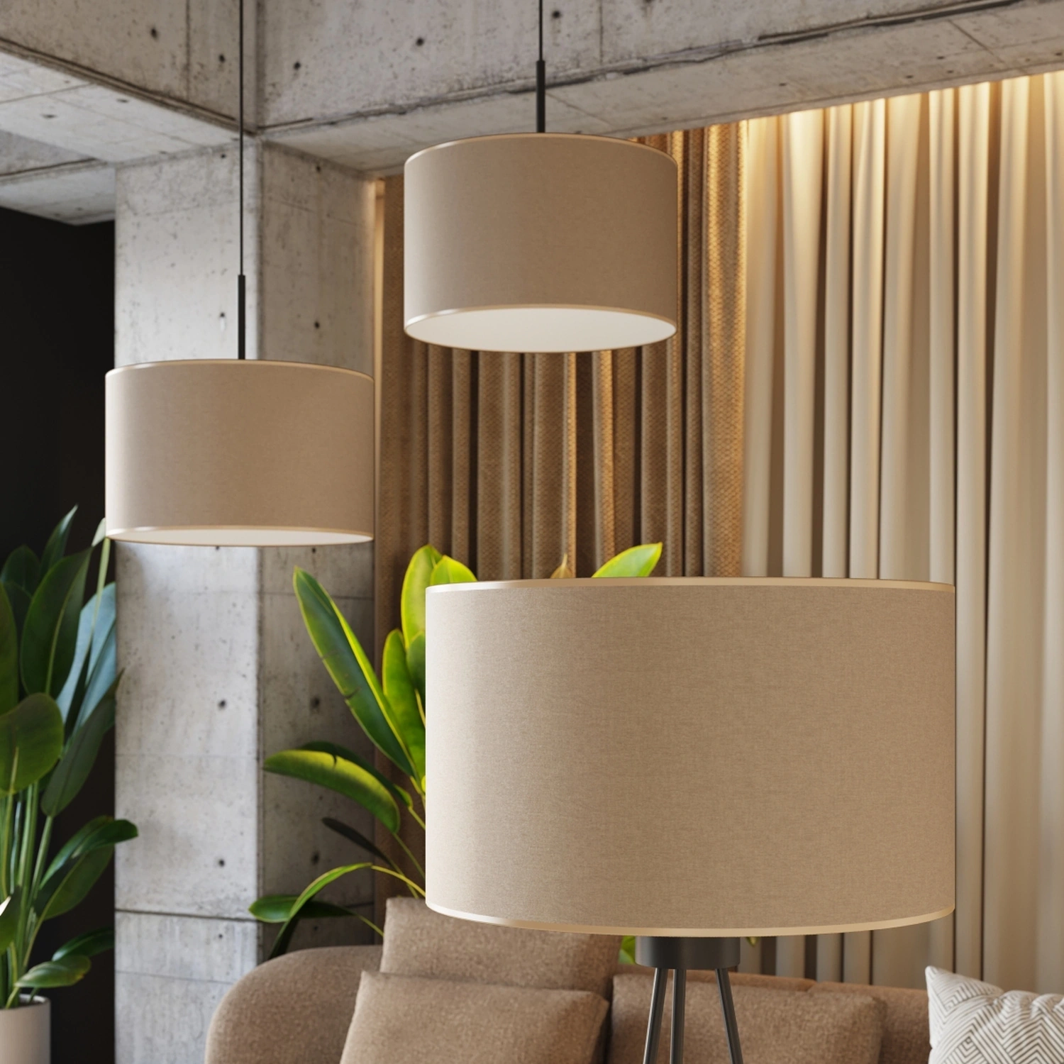 Lampa wisząca NEVIA taupe - obrazek 5