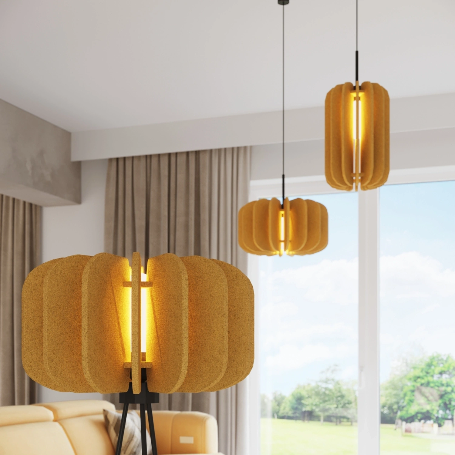 Lampa podłogowa MULA 45 żółta - obrazek 5