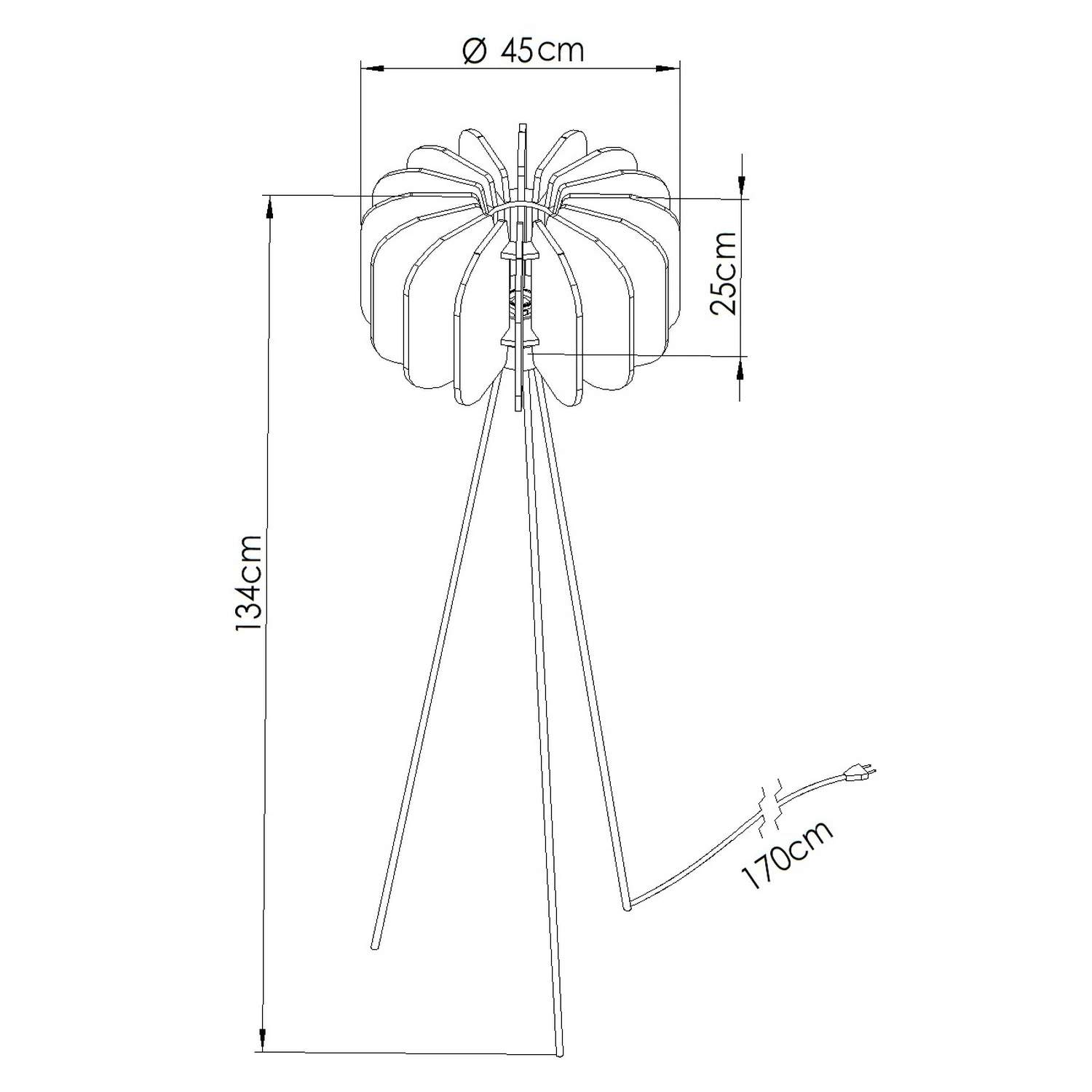 Lampa podłogowa MULA 45 żółta - obrazek 15