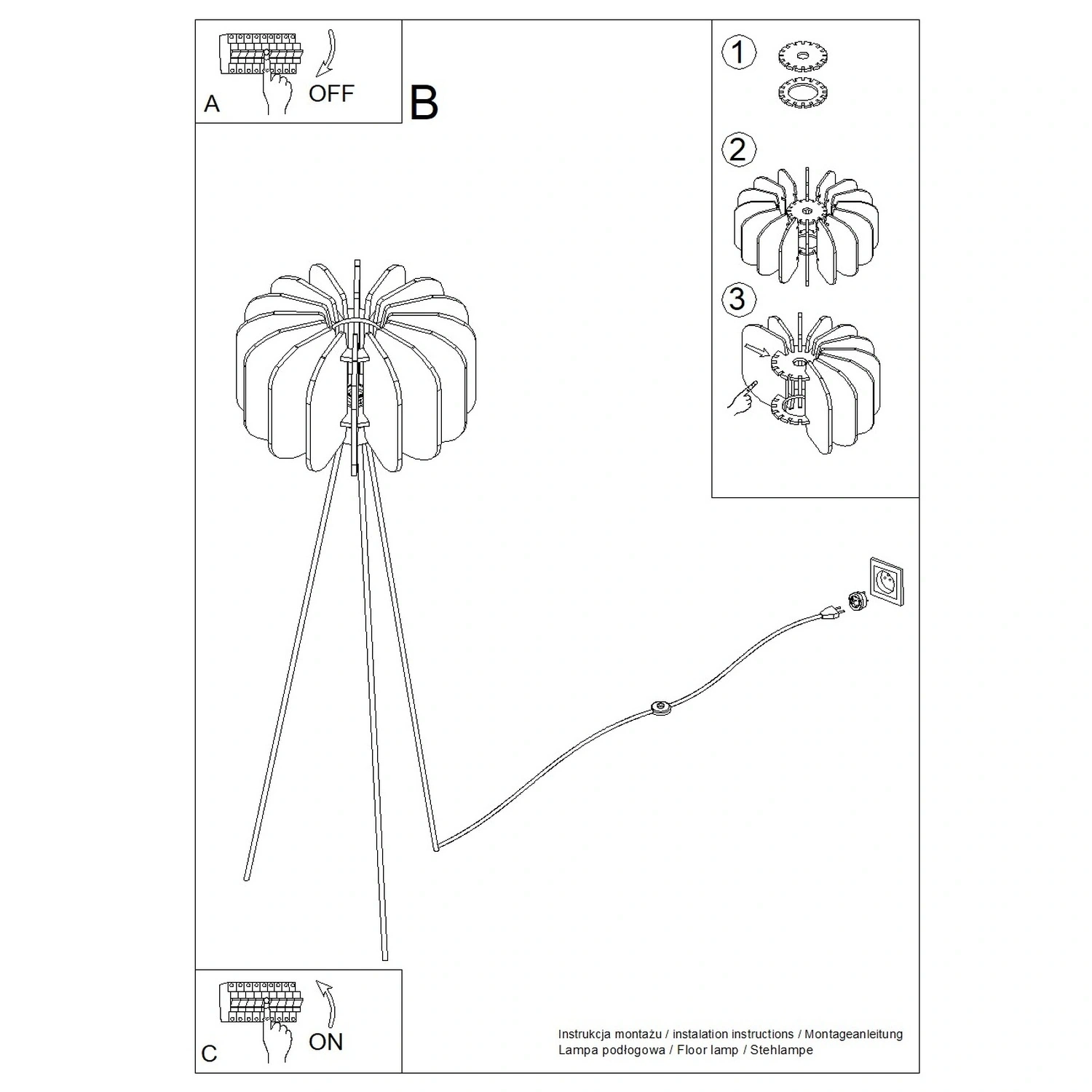 Lampa podłogowa MULA 45 żółta - obrazek 16
