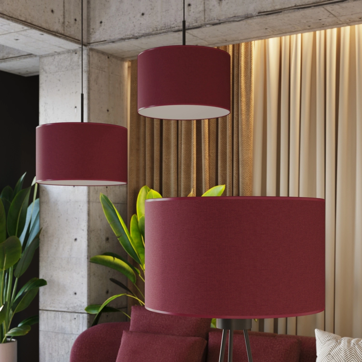 Lampa wisząca NEVIA burgund - obrazek 5
