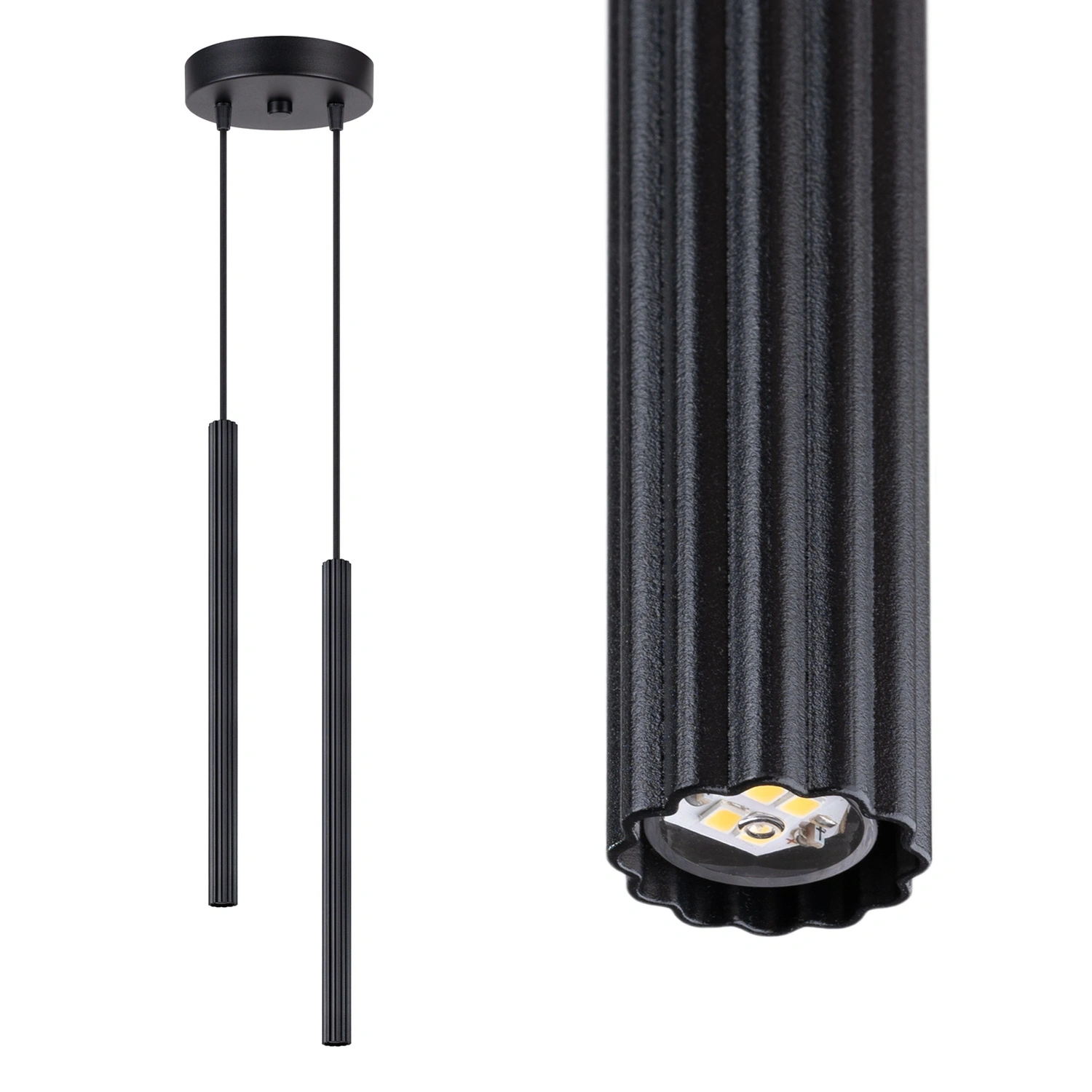 Lampa wisząca ARCHE 2P czarna - obrazek 6