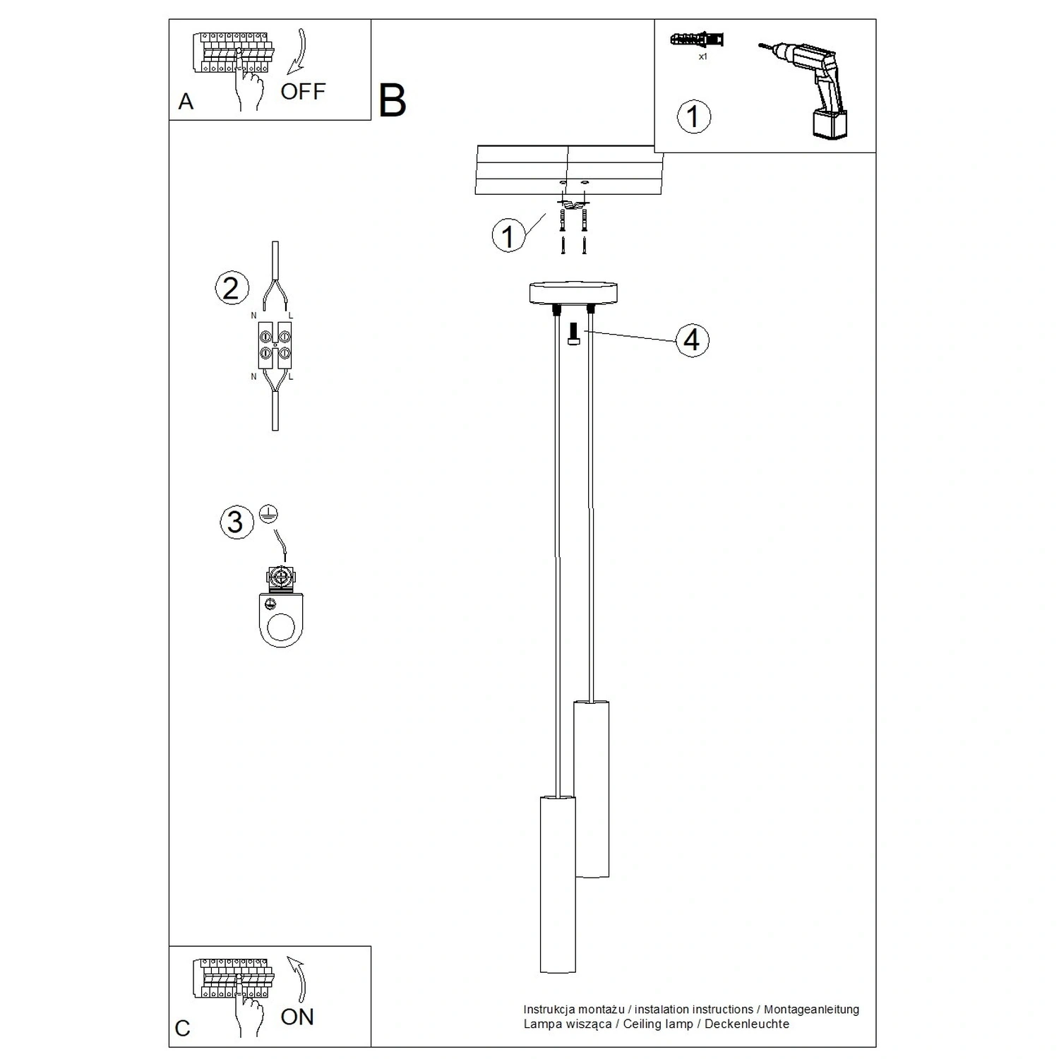 Lampa wisząca LAGOS 2P biała - obrazek 16