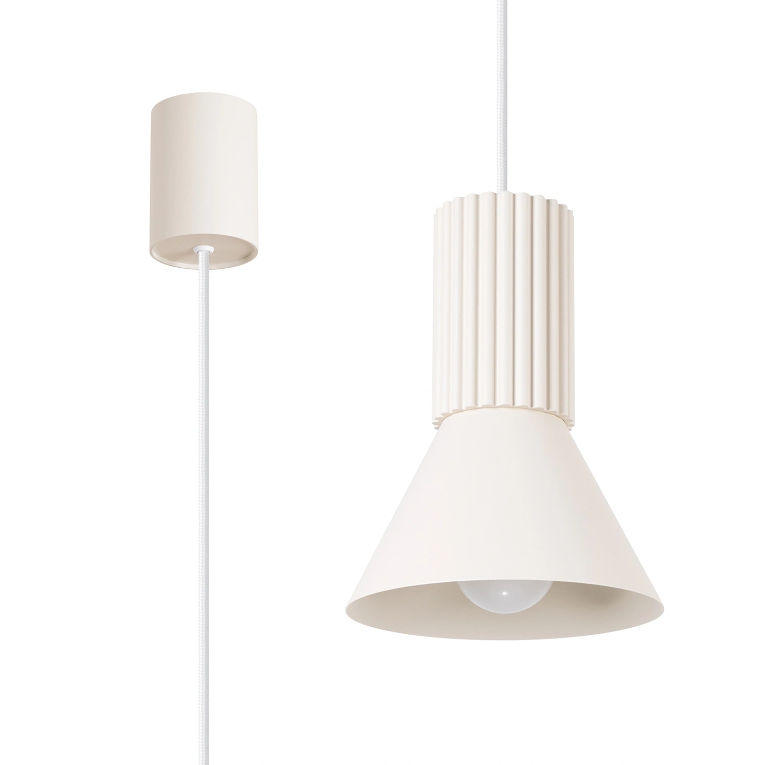 Lampa wisząca ESTRIA 1 beżowa - obrazek 6