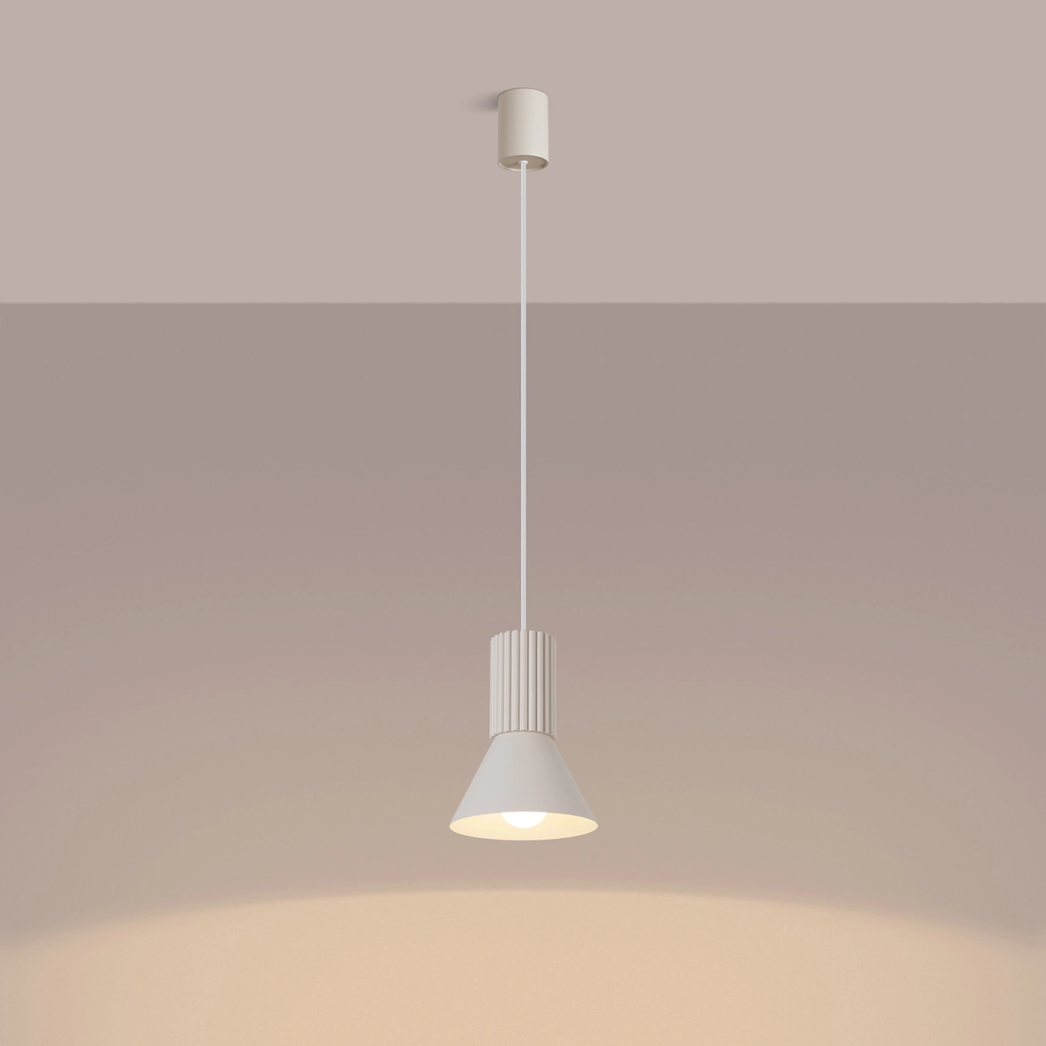 Lampa wisząca ESTRIA 1 beżowa - obrazek 8