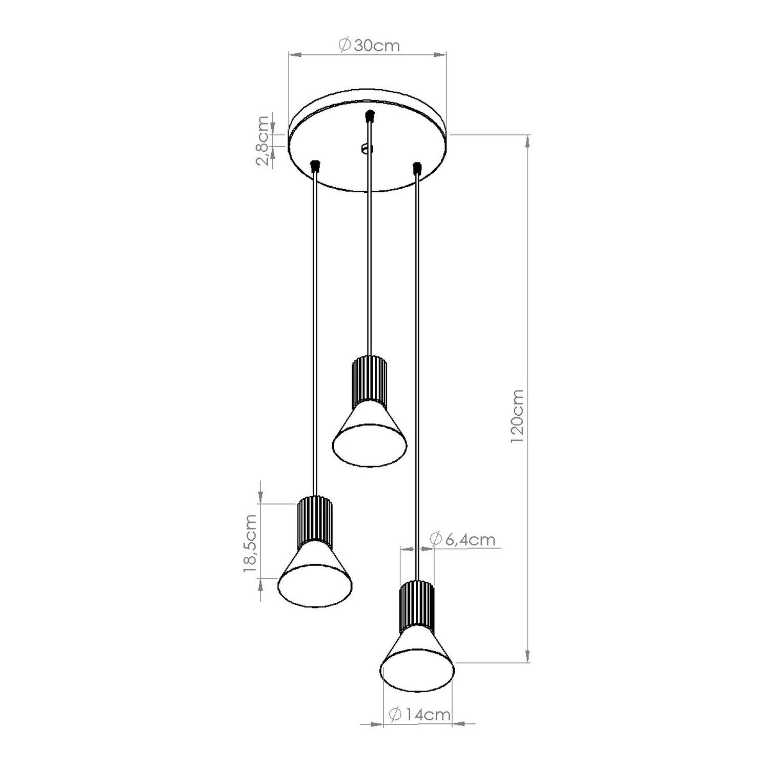 Lampa wisząca ESTRIA 3P beżowa - obrazek 15