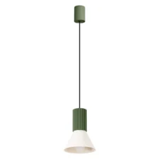 Lampa wisząca ESTRIA 1 beżowa/zielona oliwka