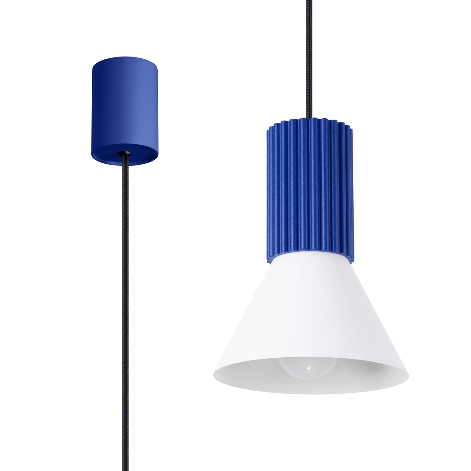 Lampa wisząca ESTRIA 1 biała/ultramaryna - obrazek 6