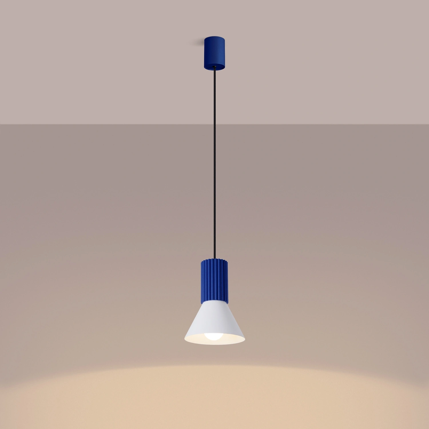 Lampa wisząca ESTRIA 1 biała/ultramaryna - obrazek 8