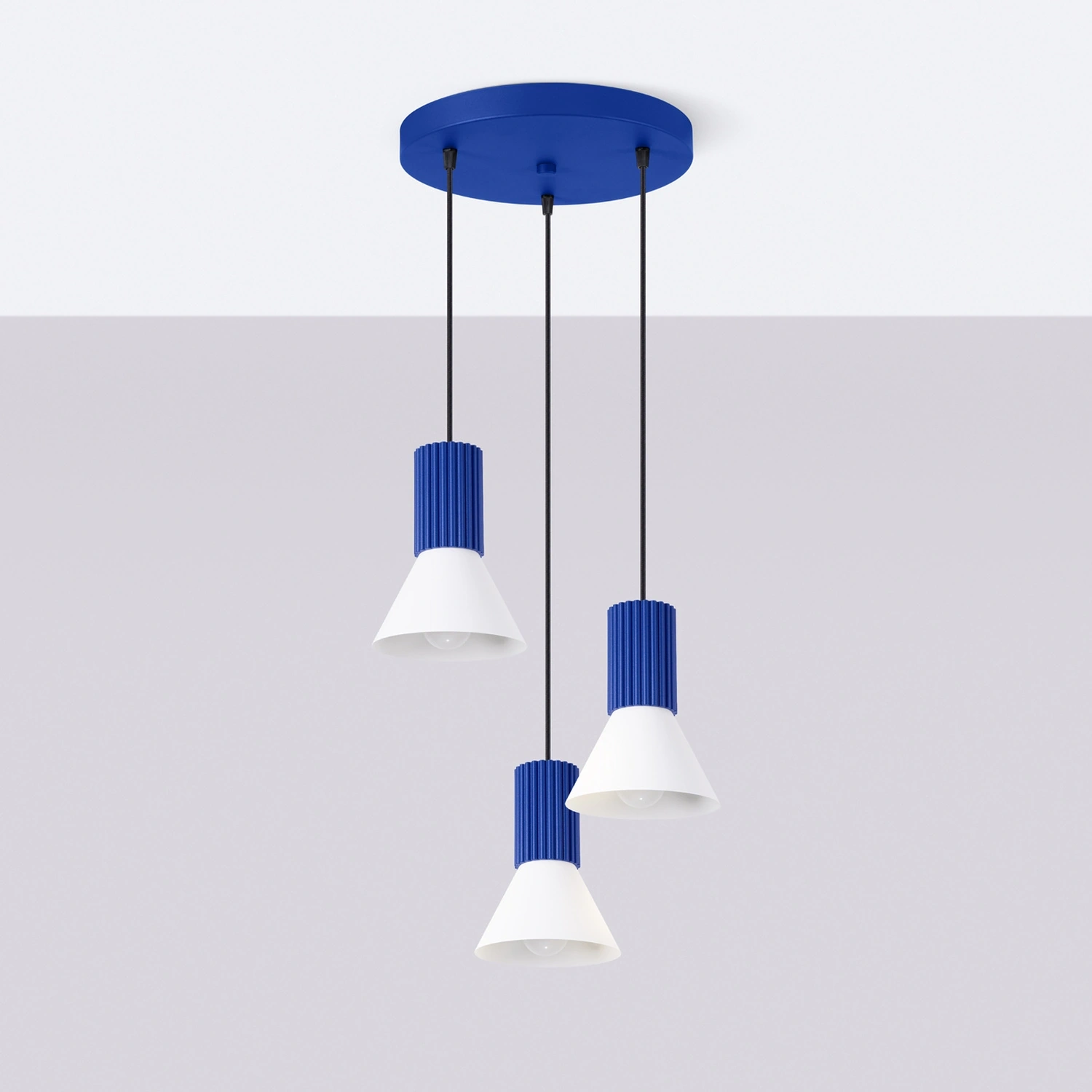 Lampa wisząca ESTRIA 3P biała/ultramaryna - obrazek 7