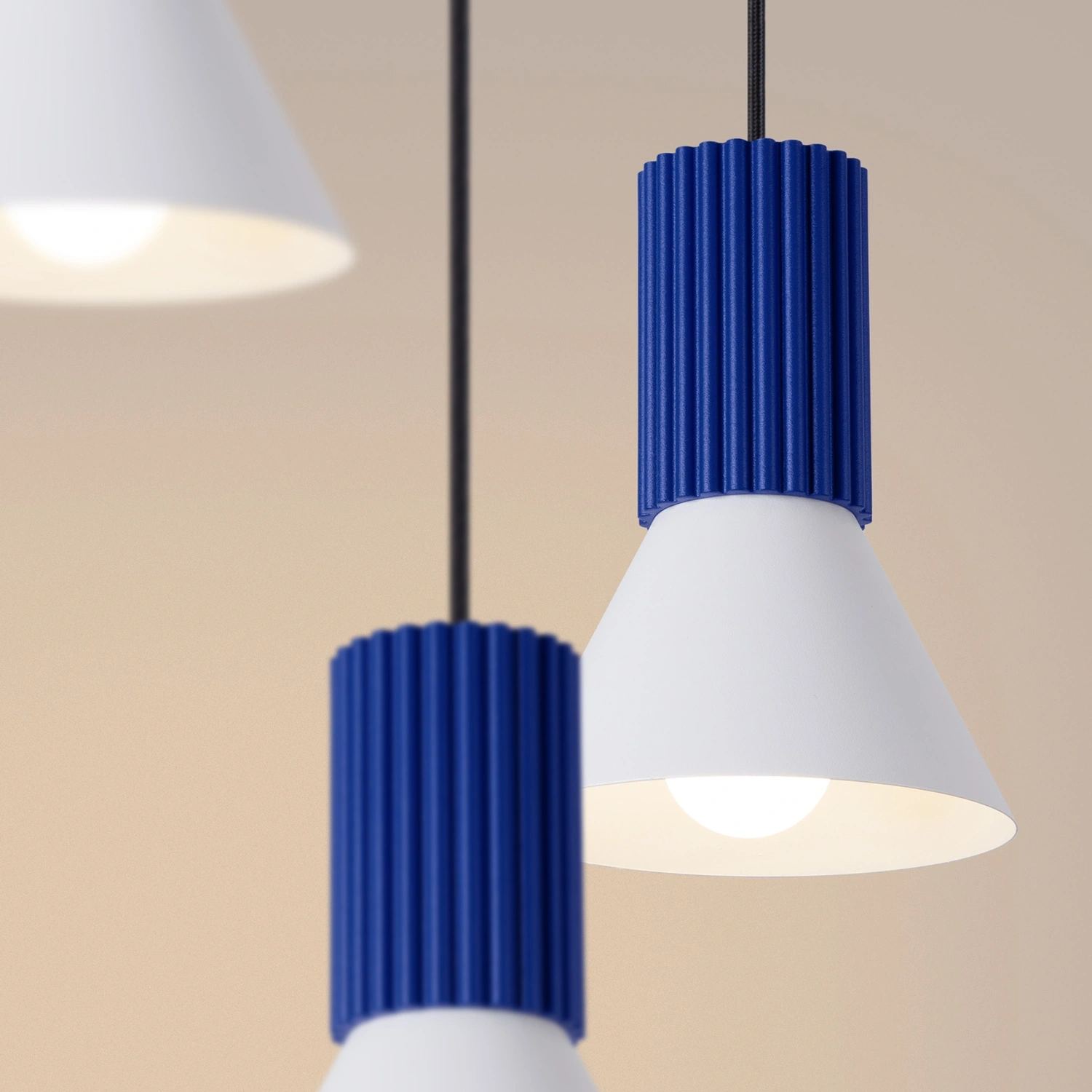 Lampa wisząca ESTRIA 3P biała/ultramaryna - obrazek 9