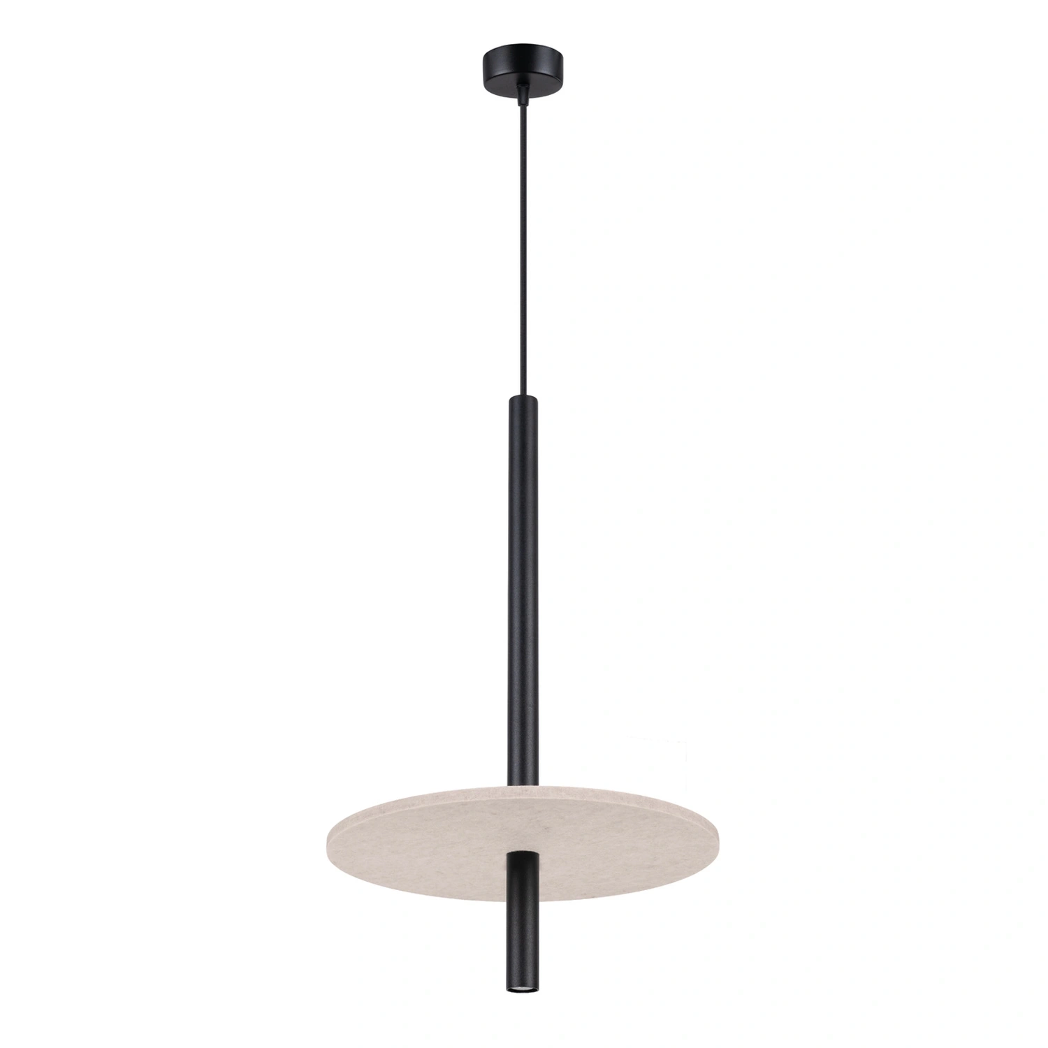 Lampa wisząca FELTRO 1 czarna/beżowa