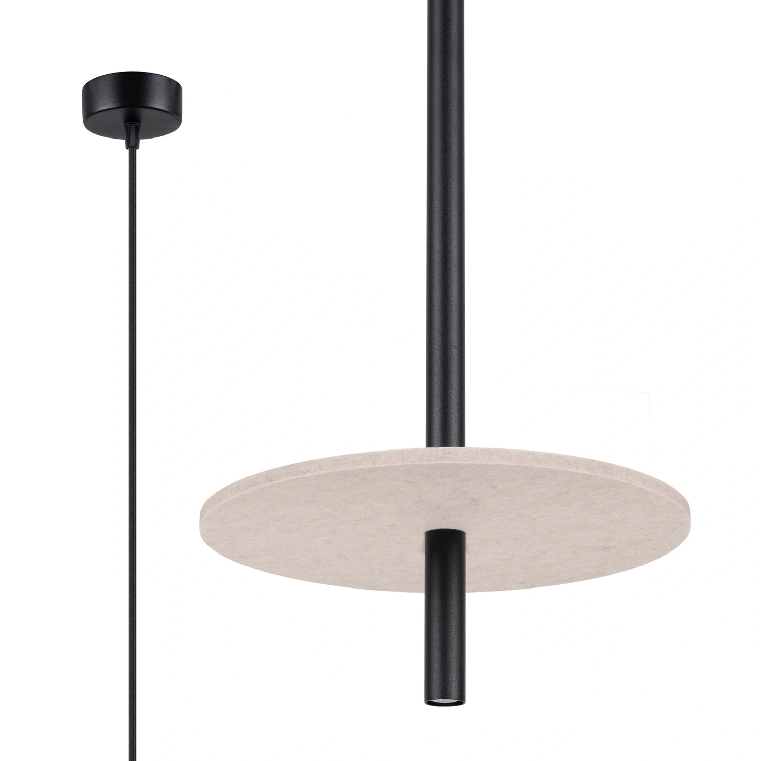Lampa wisząca FELTRO 1 czarna/beżowa - obrazek 6