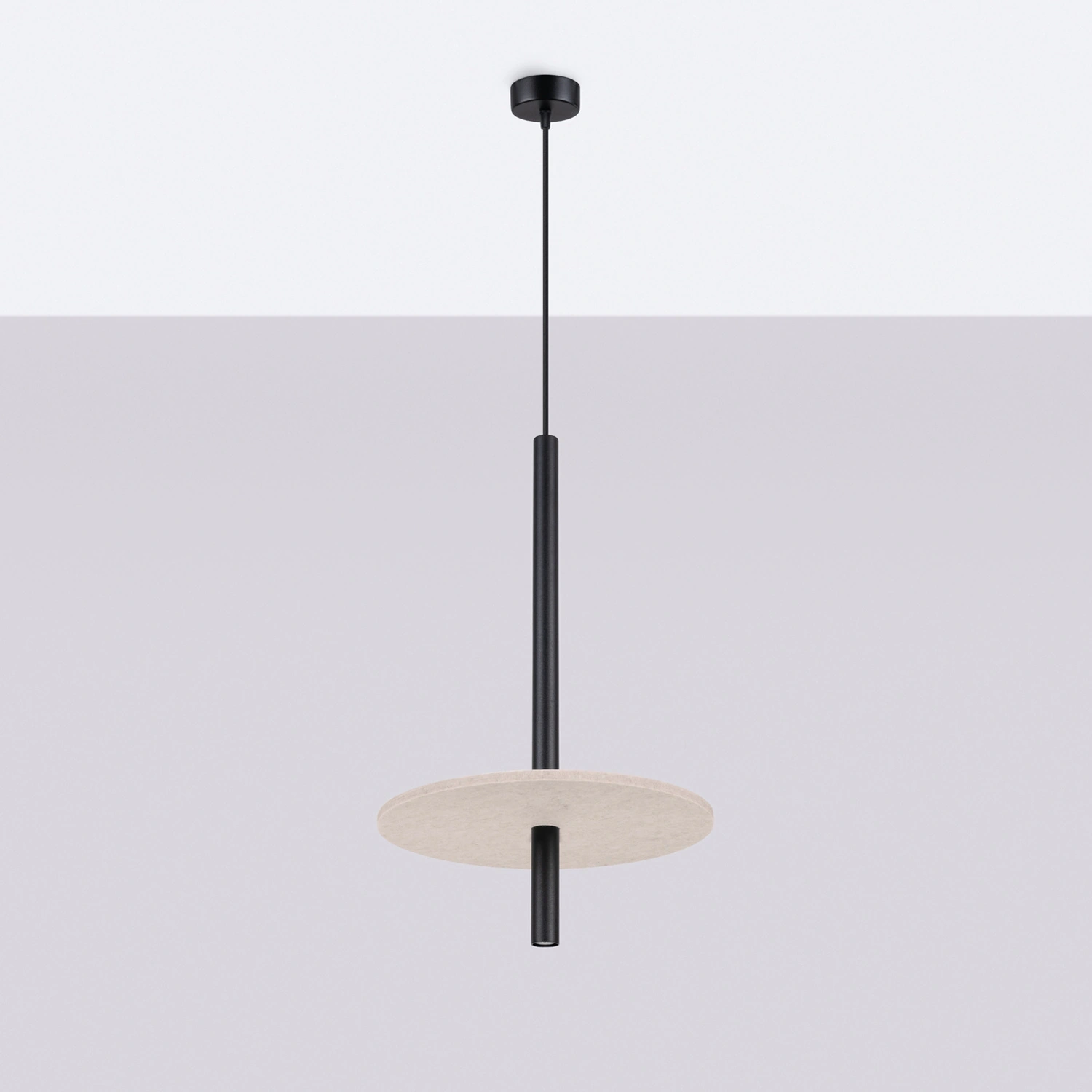 Lampa wisząca FELTRO 1 czarna/beżowa - obrazek 7