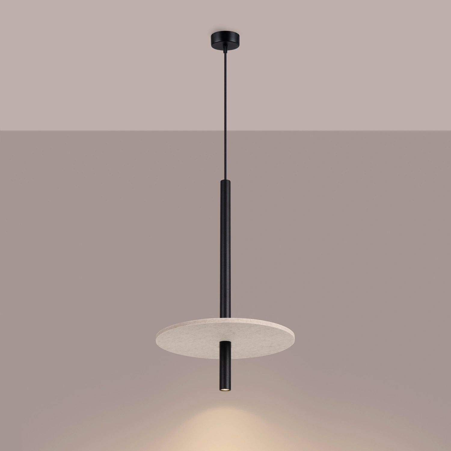 Lampa wisząca FELTRO 1 czarna/beżowa - obrazek 8
