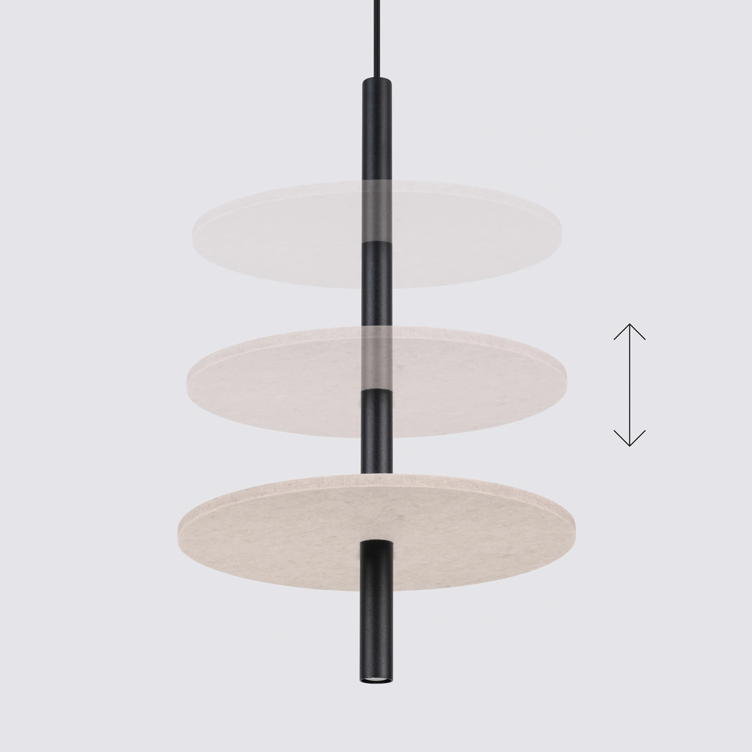 Lampa wisząca FELTRO 1 czarna/beżowa - obrazek 9