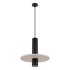 Lampa wisząca PELTA 1 czarna/beżowa