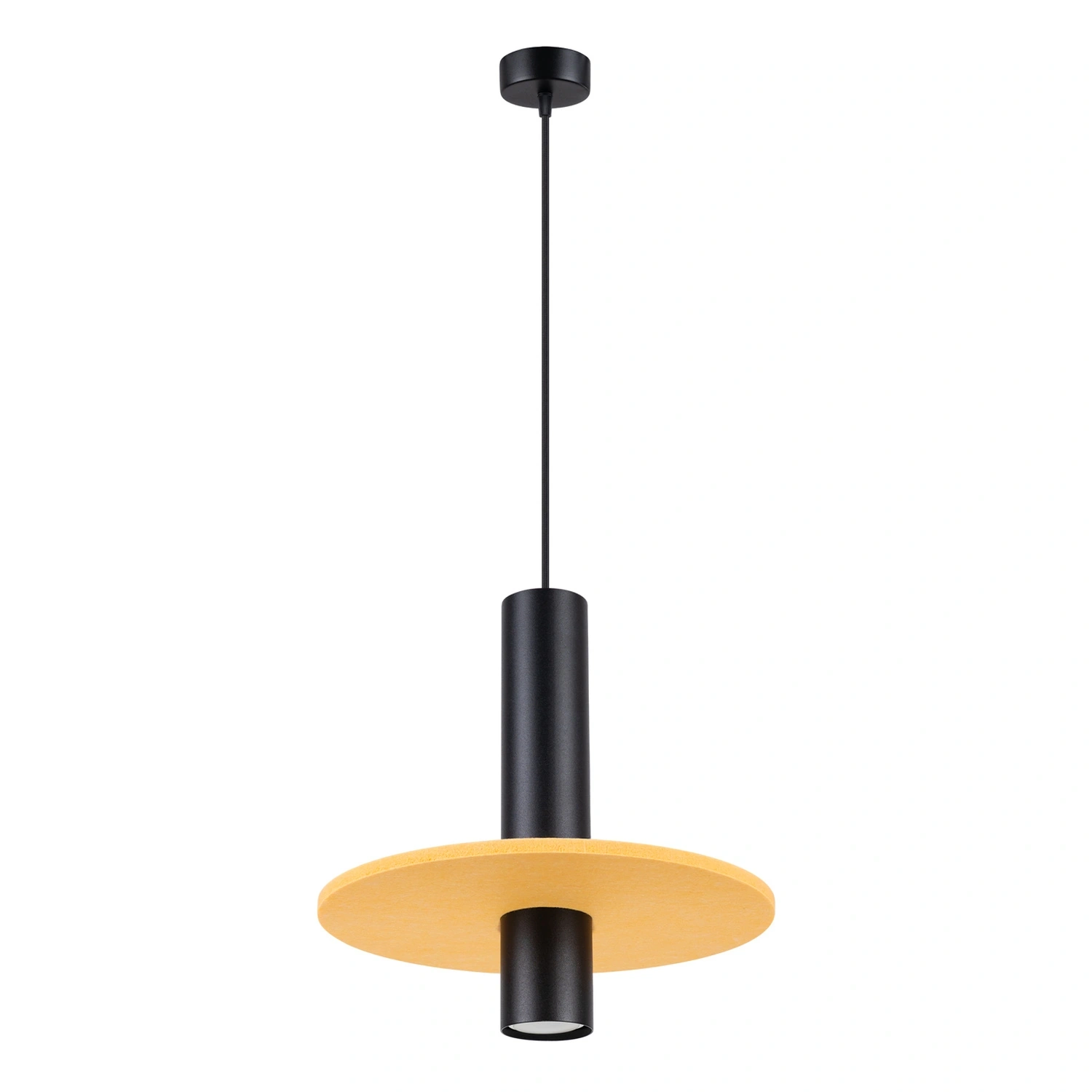 Lampa wisząca PELTA 1 czarna/żółta