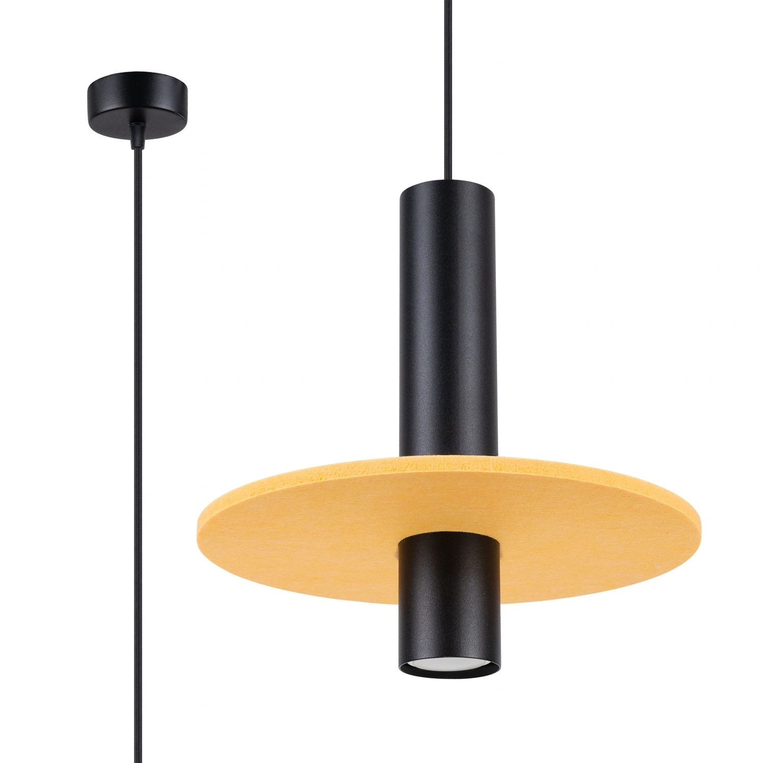 Lampa wisząca PELTA 1 czarna/żółta - obrazek 6