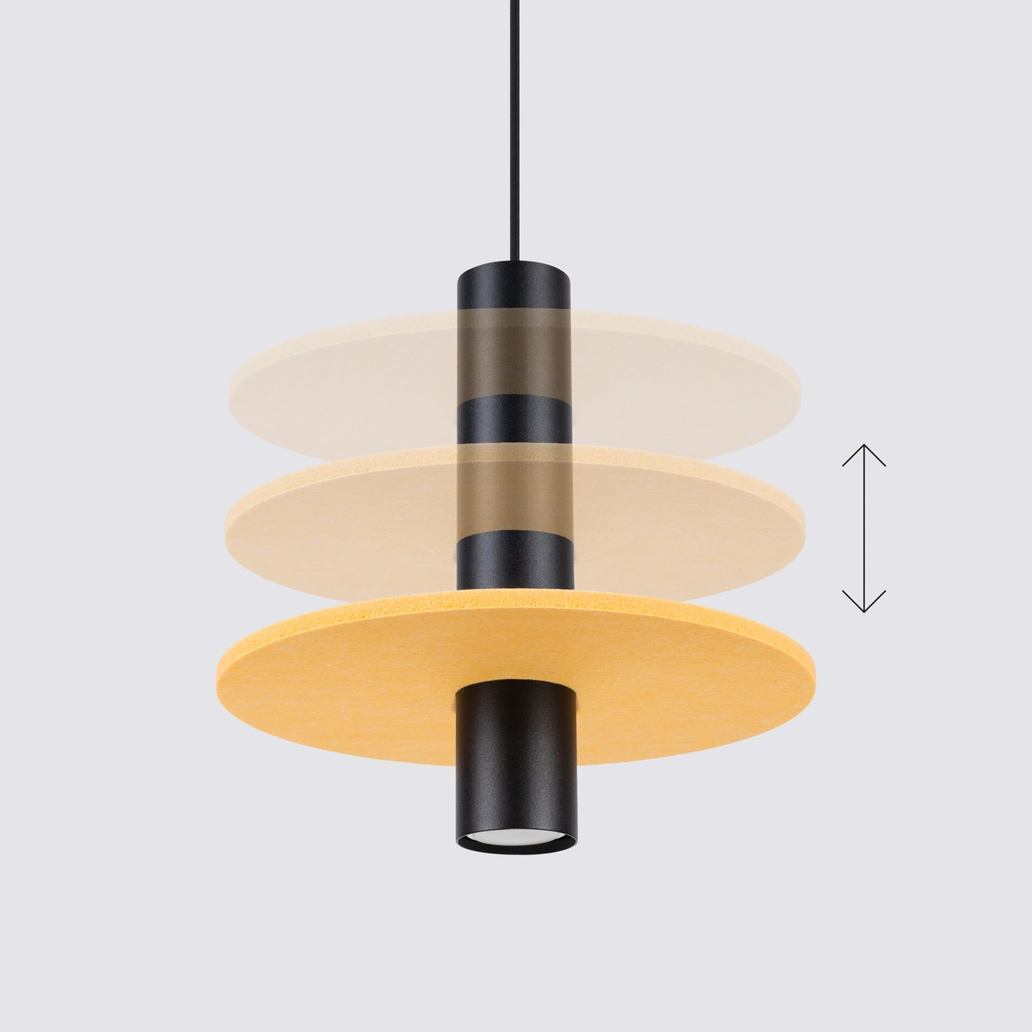 Lampa wisząca PELTA 1 czarna/żółta - obrazek 9