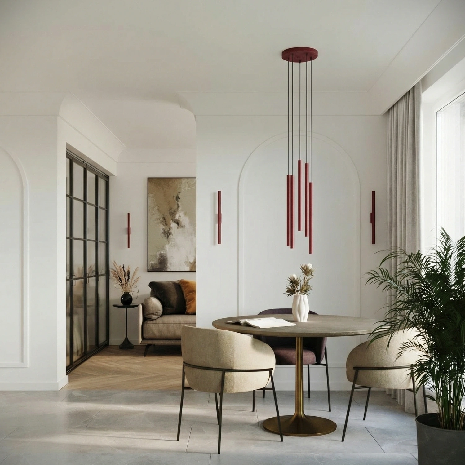 Lampa wisząca PASTELO 2 burgund - obrazek 3