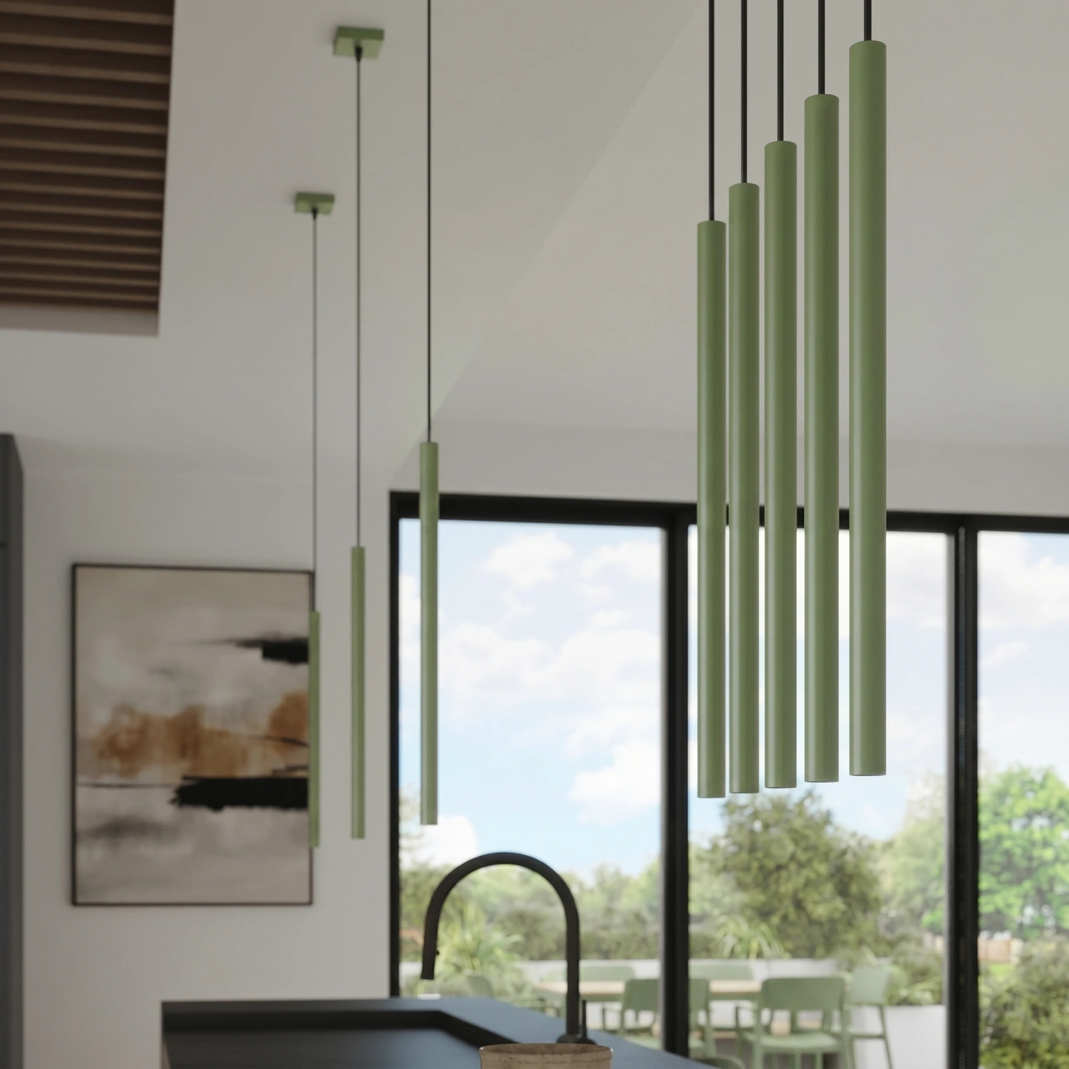 Lampa wisząca PASTELO 2 szałwiowa - obrazek 5