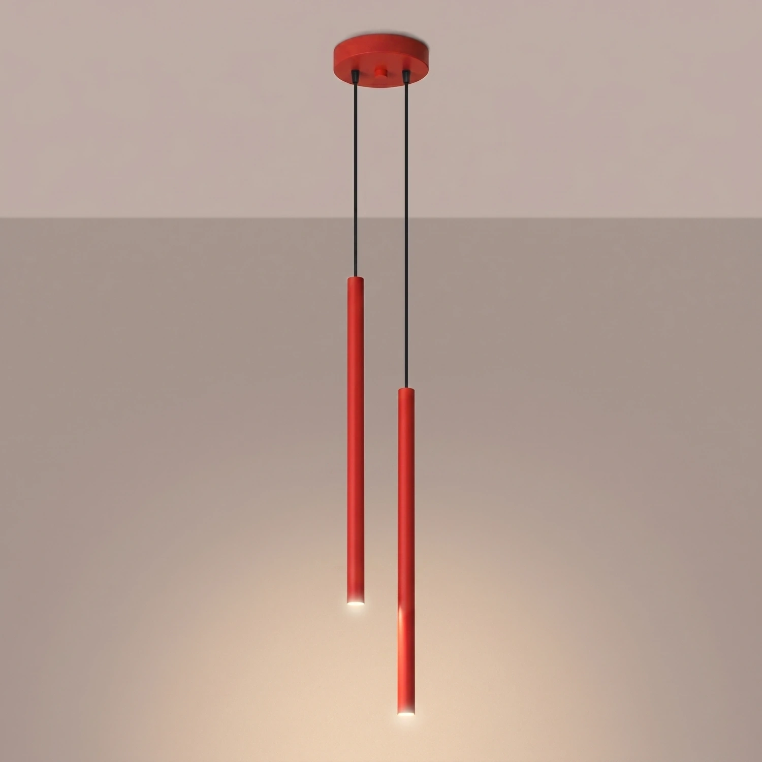 Lampa wisząca PASTELO 2 czerwona - obrazek 7