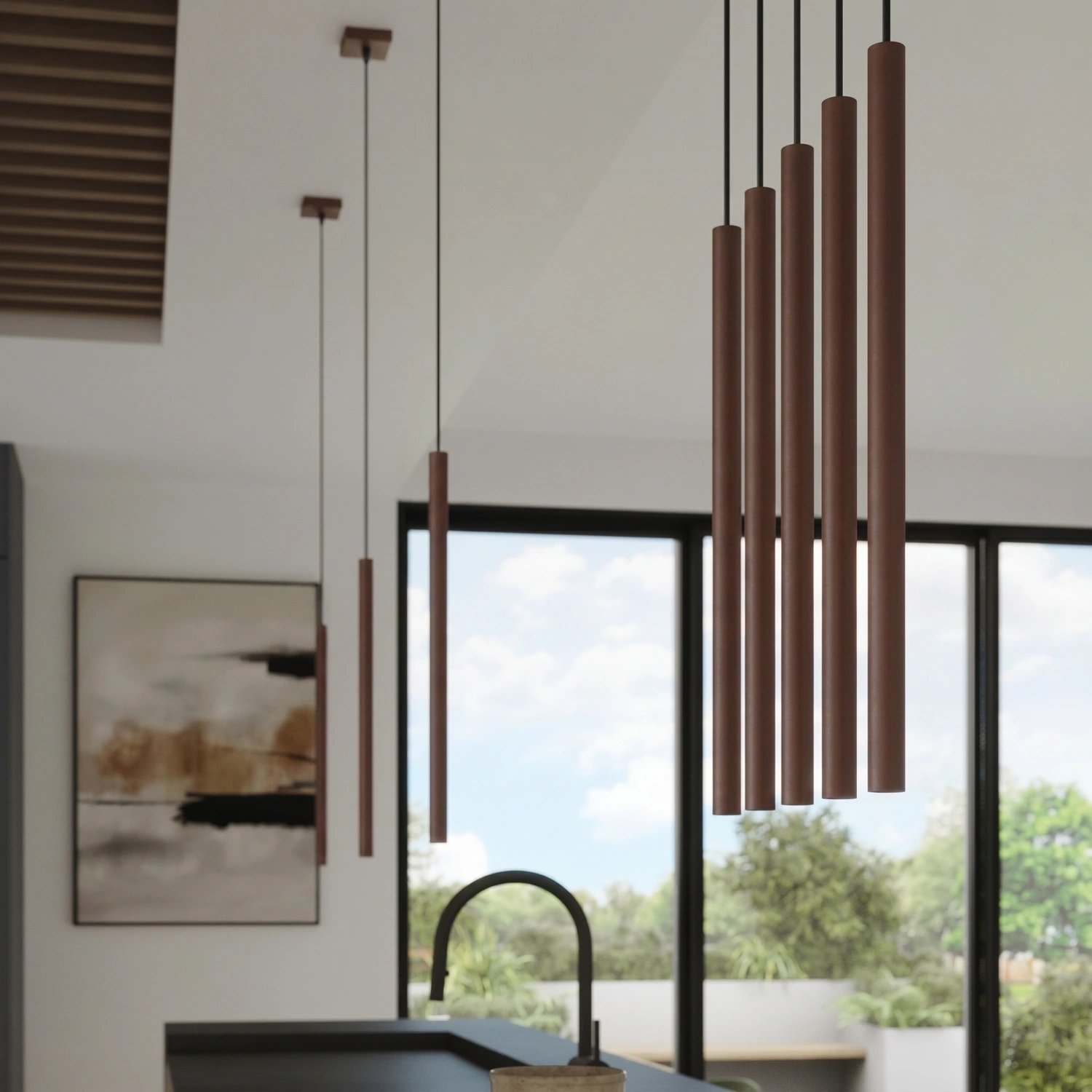 Lampa wisząca PASTELO 2 brązowa - obrazek 5