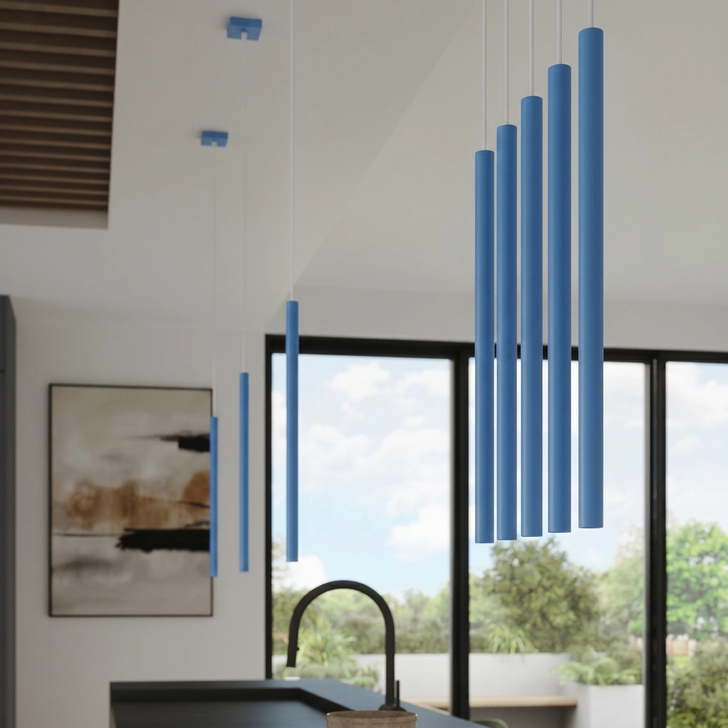 Lampa wisząca PASTELO 3P błękitna - obrazek 5