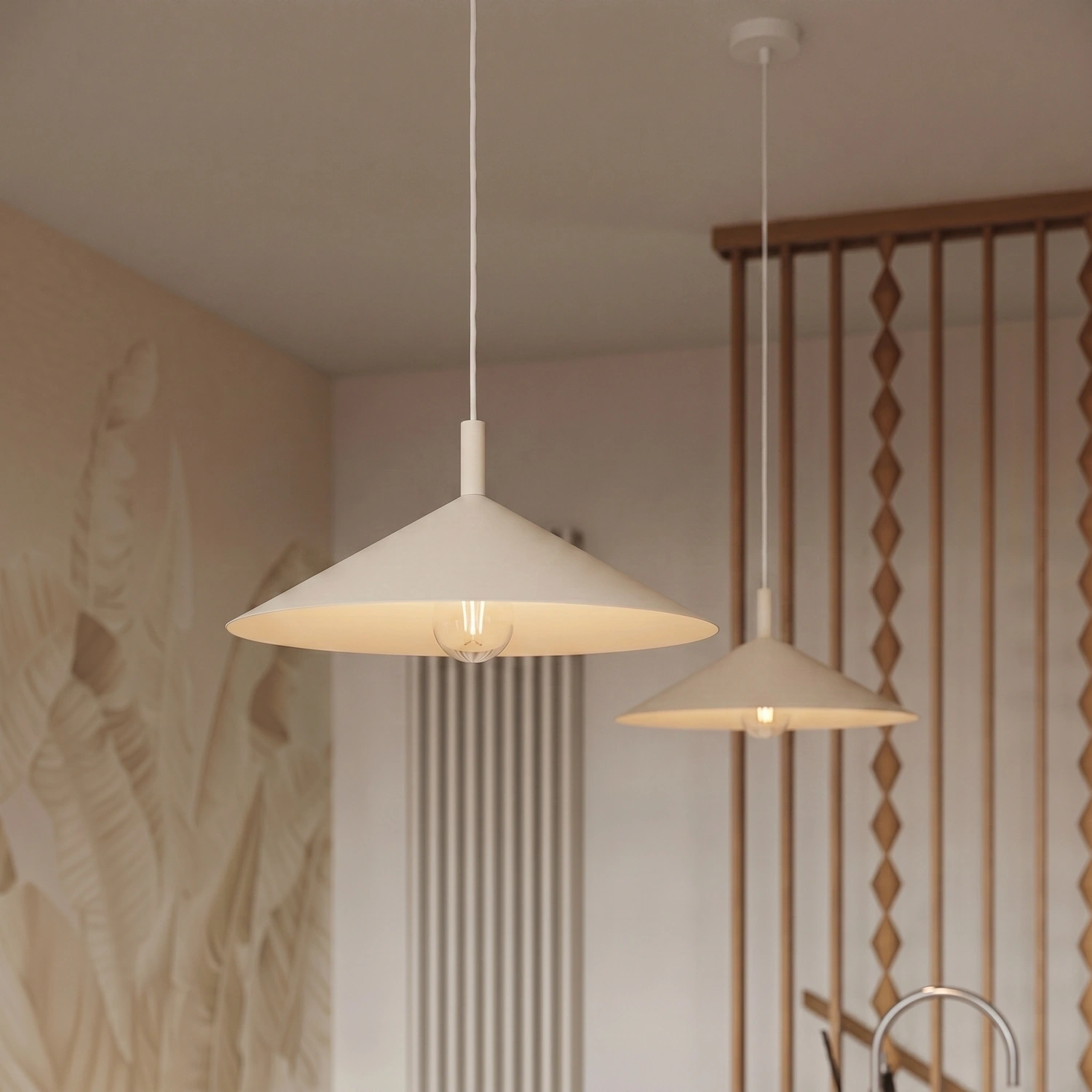Lampa wisząca NOX 40 beżowa - obrazek 5