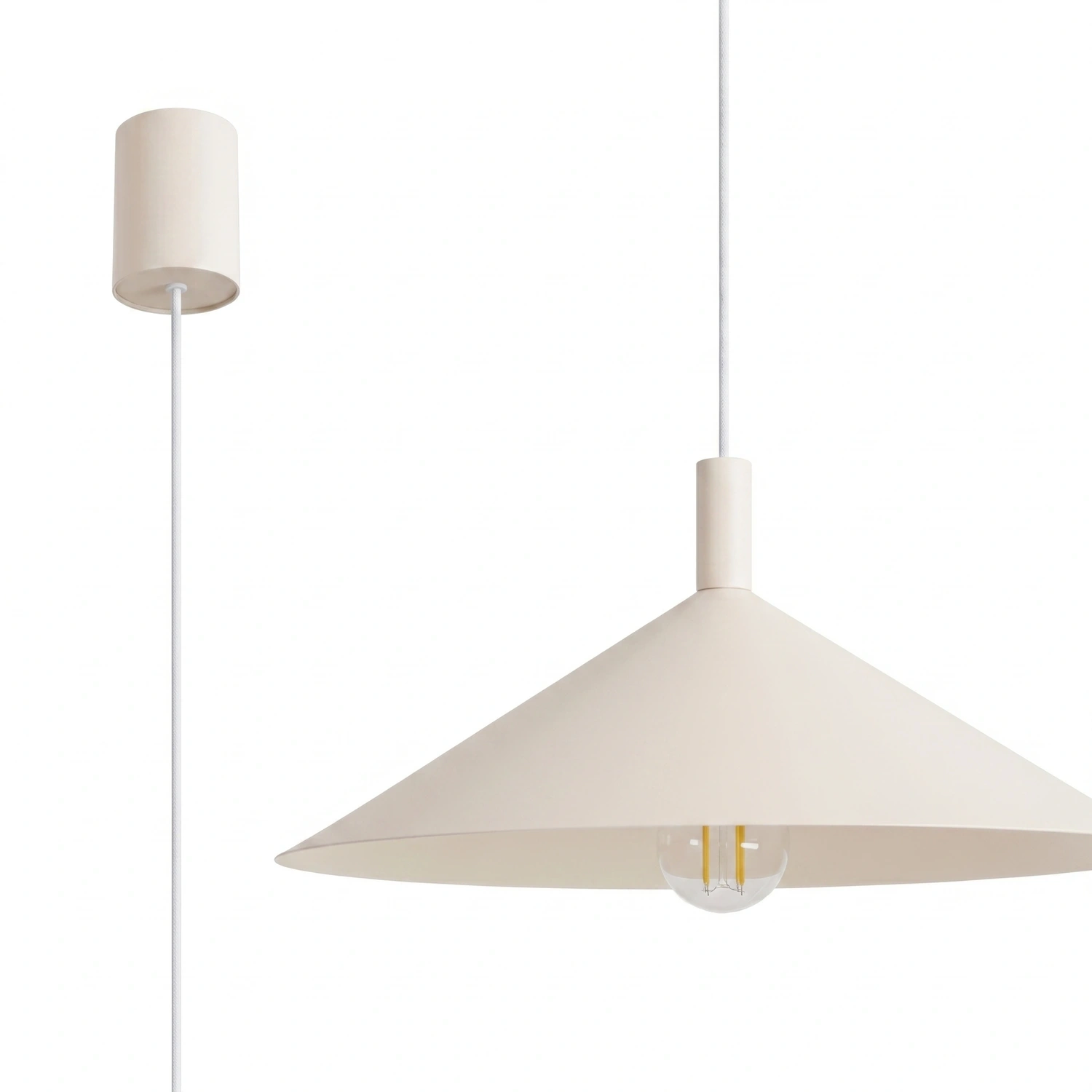 Lampa wisząca NOX 40 beżowa - obrazek 6