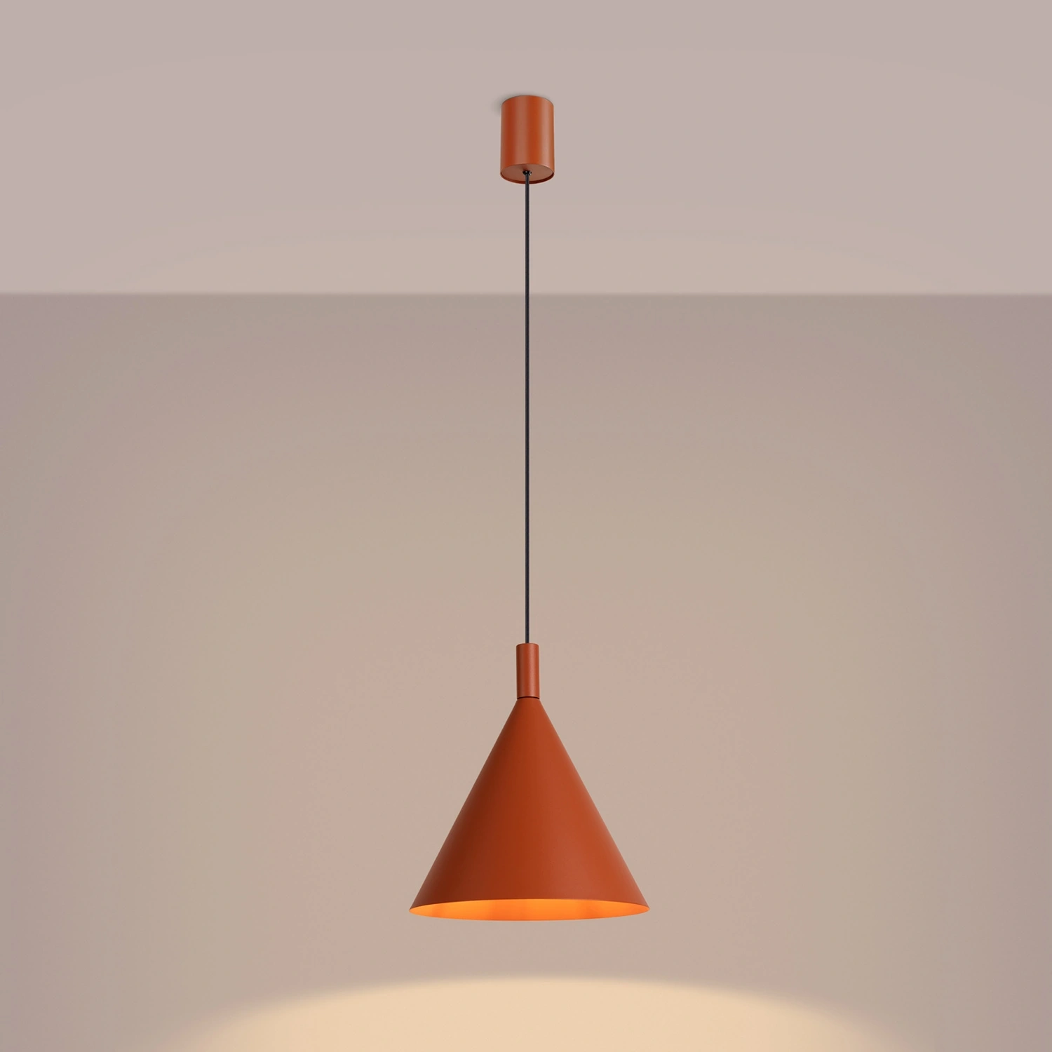 Lampa wisząca NOX 25 ochra czerwona - obrazek 8